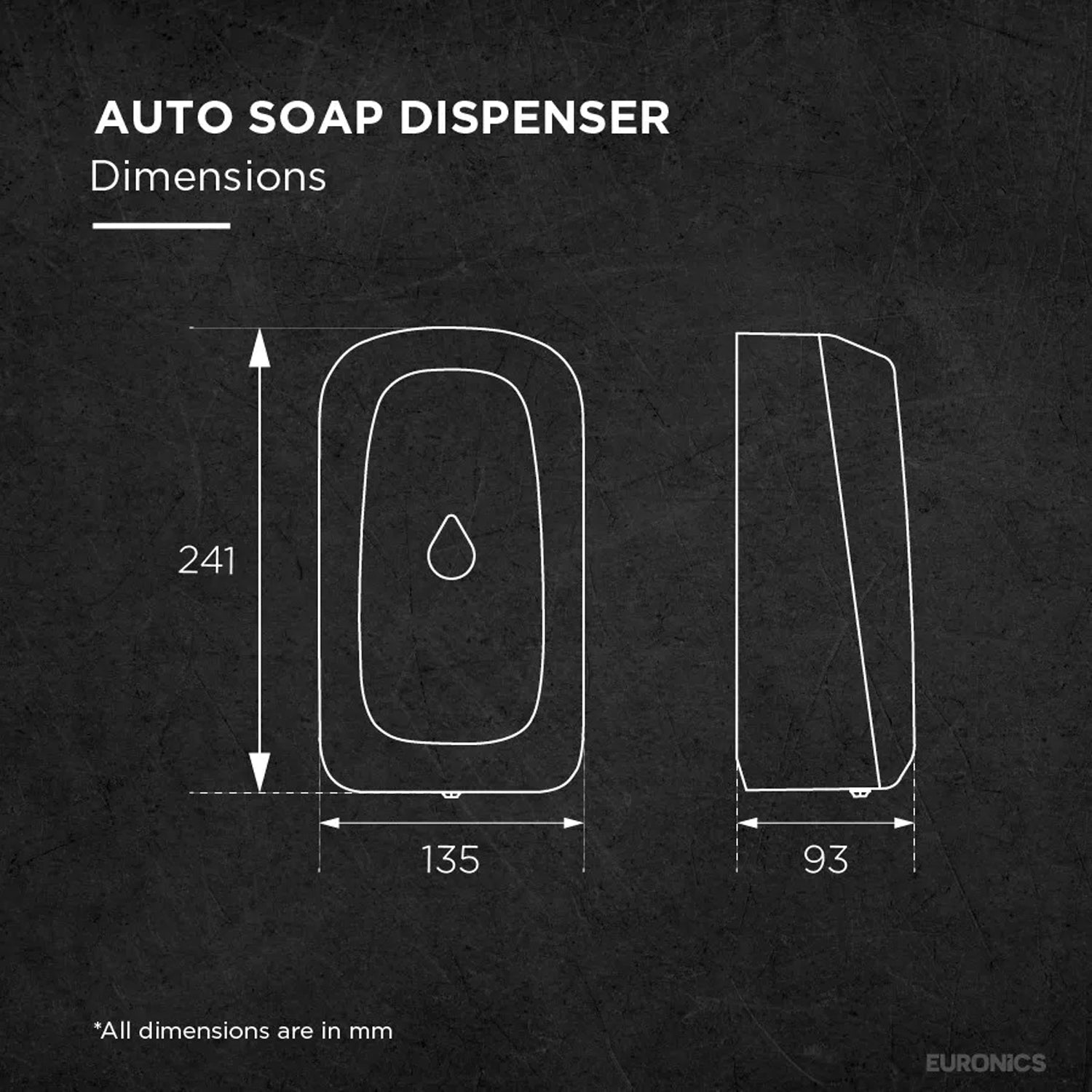 ES83AC — Auto Soap Dispenser Touch-Free High-Capacity Soap Dispenser for Commercial Washrooms