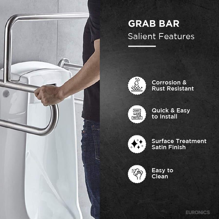 EGR5U Urinal Safety Steel Grab Bar - Euronics Industries