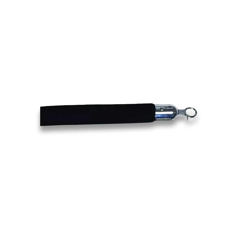EQR1 Velvet Ropes with SS Hooks for Crowd Control Manager (Black) - Euronics Industries