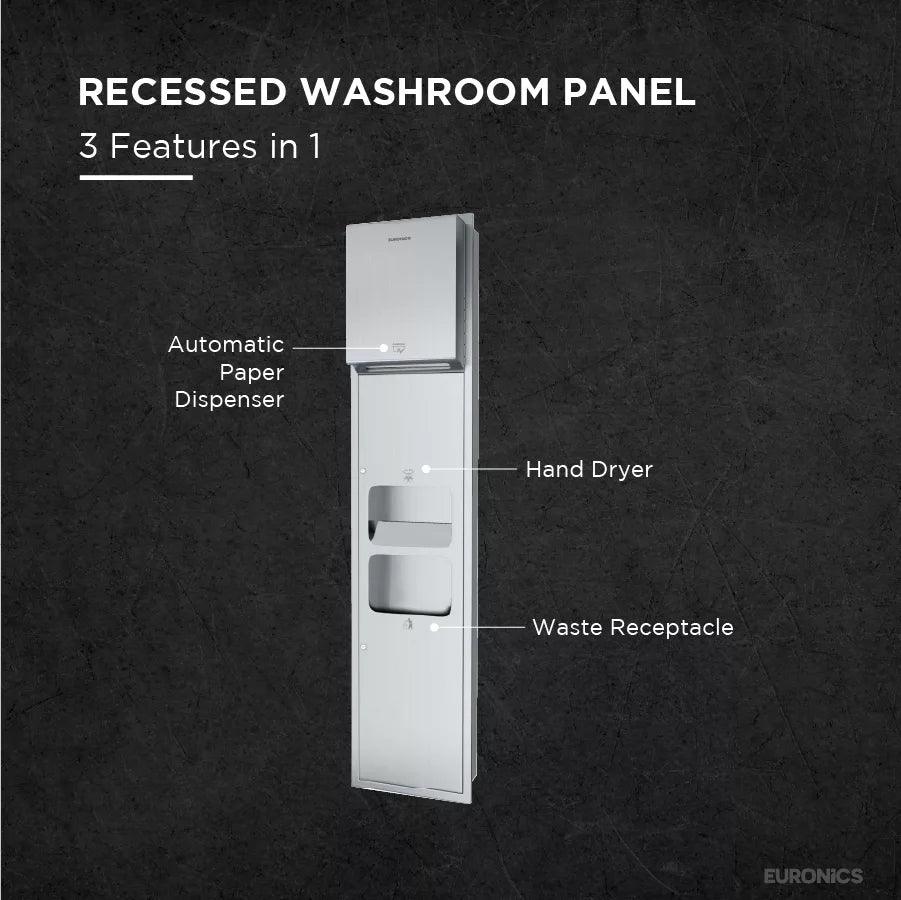 KMR43A (Automatic Paper Dispenser, Hand Dryer & Waste Receptacle ) - Euronics Industries