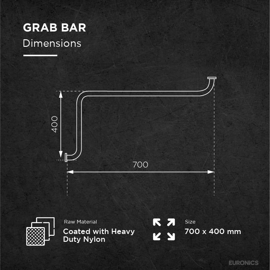 NGR04 L Shape Nylon Grab Bar - Euronics Industries