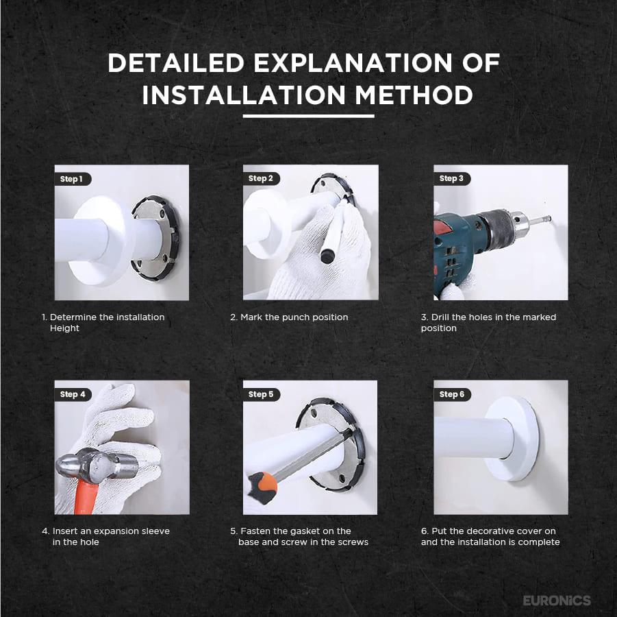 NGR04 L Shape Nylon Grab Bar - Euronics Industries