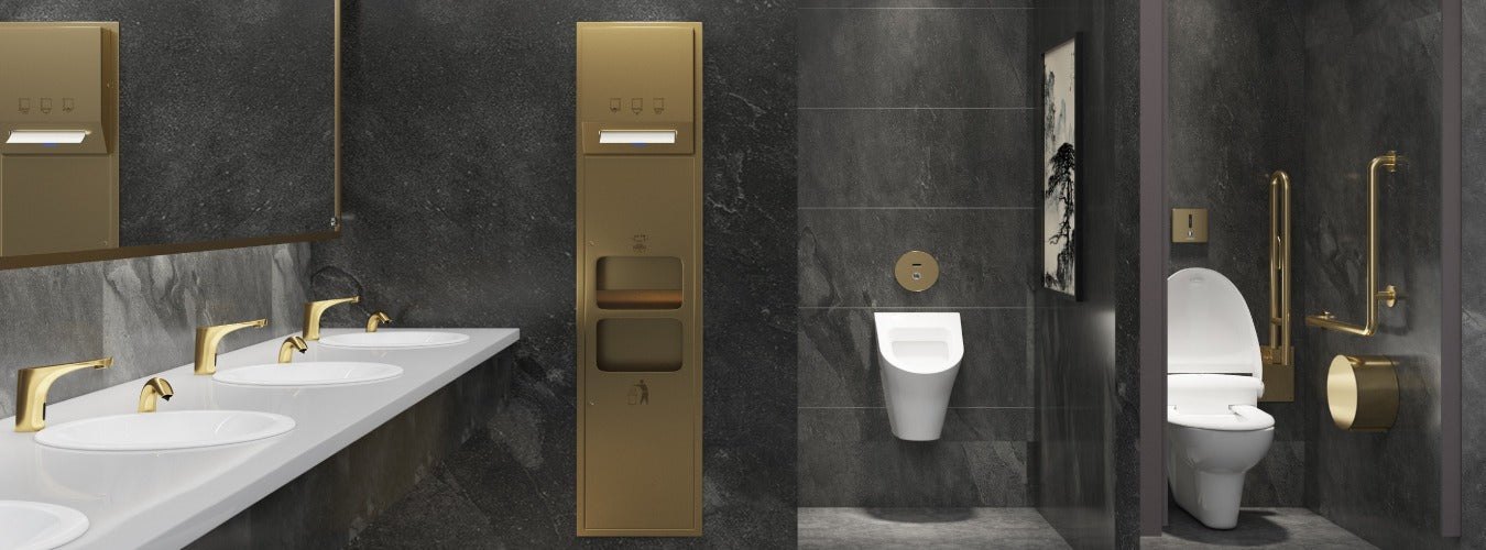 A Lush Celebration - Euronics’ AMBRIA Gold Washroom Accessories