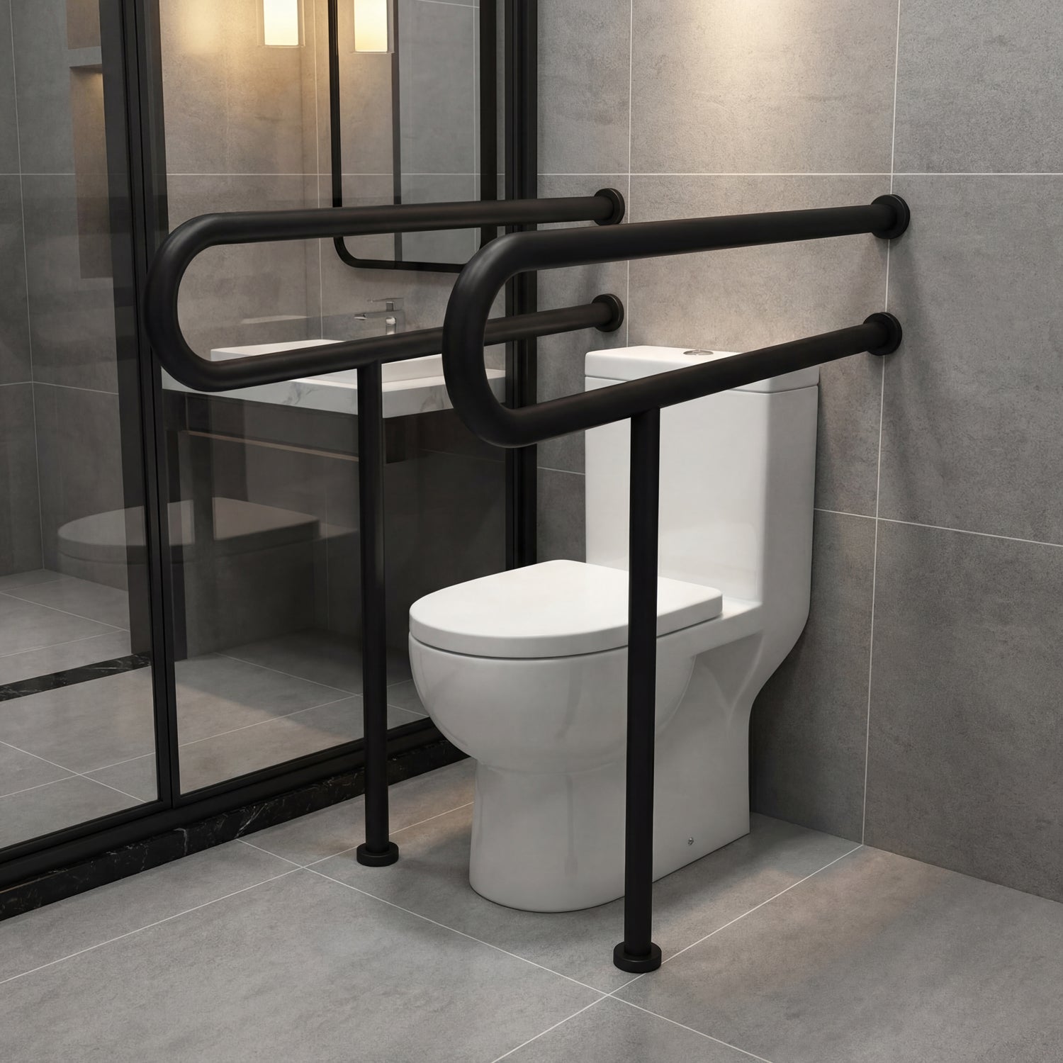 EGR03U-Shaped Stainless Steel Disabled Grab Bars for WC, Washbasin & Urinal Areas