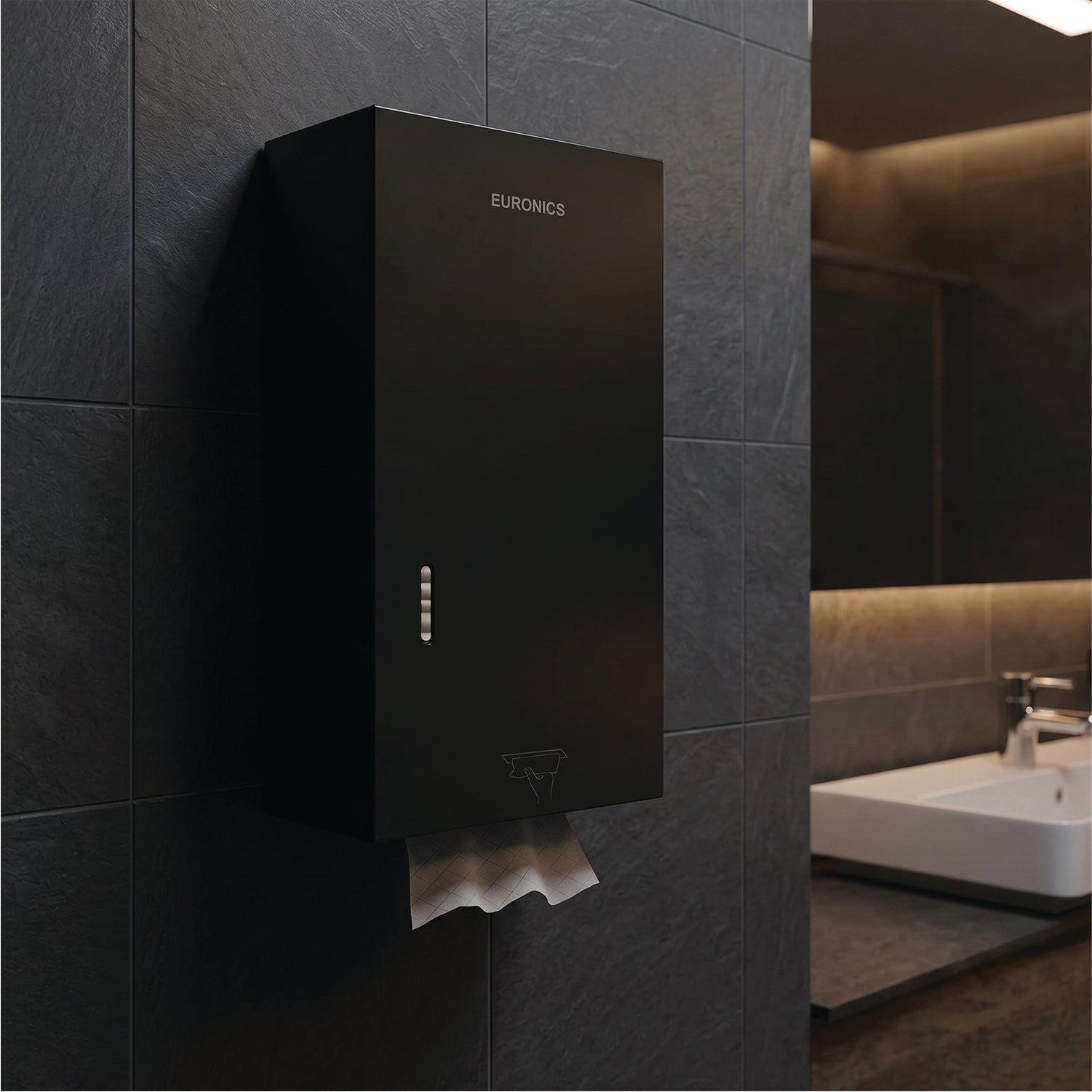 Image of EHBT01 Stainless Steel Folded Tissue Dispenser for WC & Washroom Areas