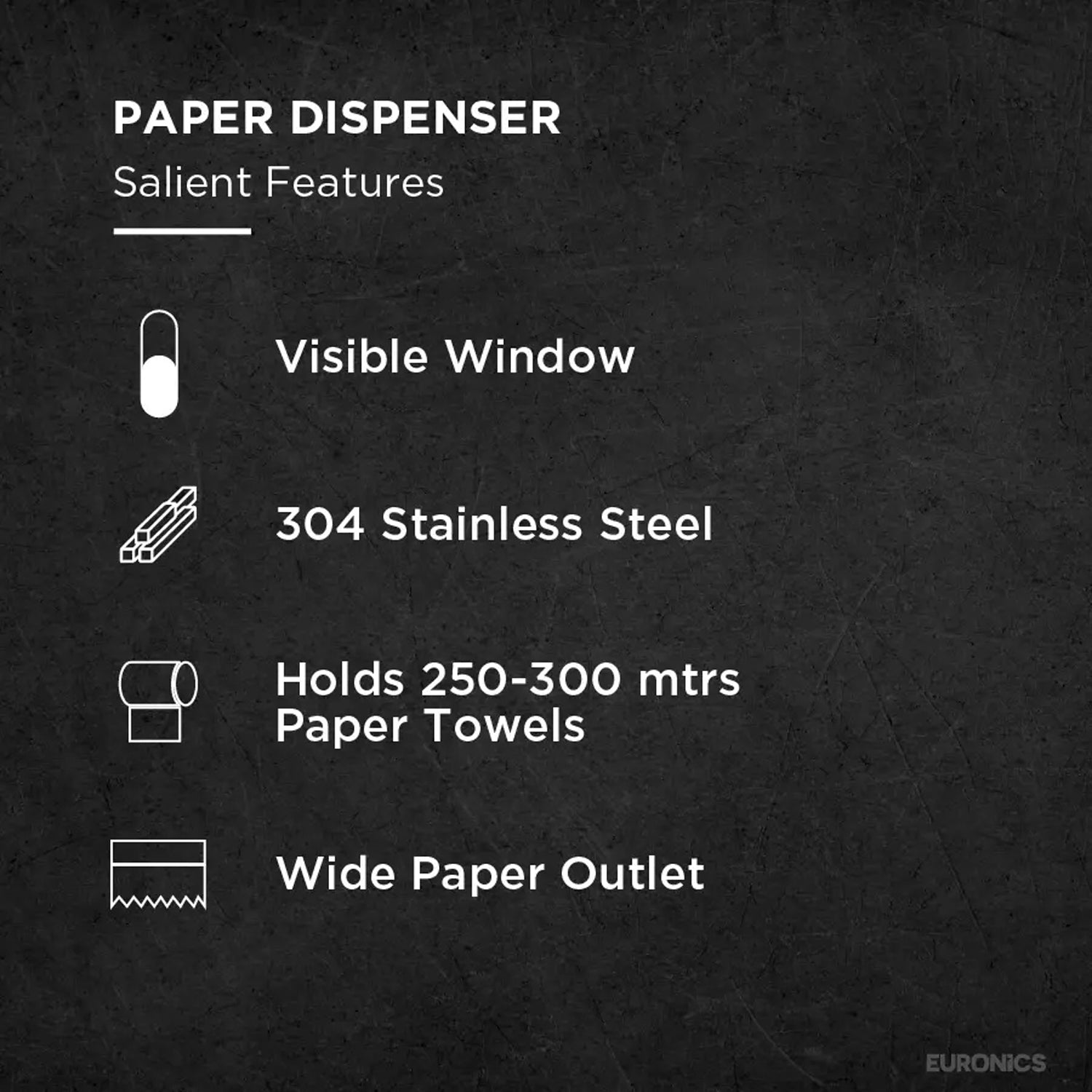 EJ01 Heavy-Duty Stainless Steel Jumbo Roll Dispenser for WC Areas