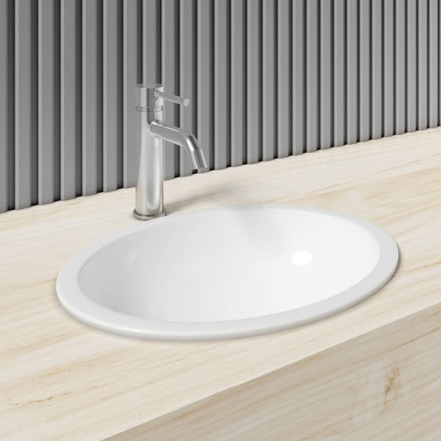 Image of Under Counter Basin with Collar - eur-C008-WB