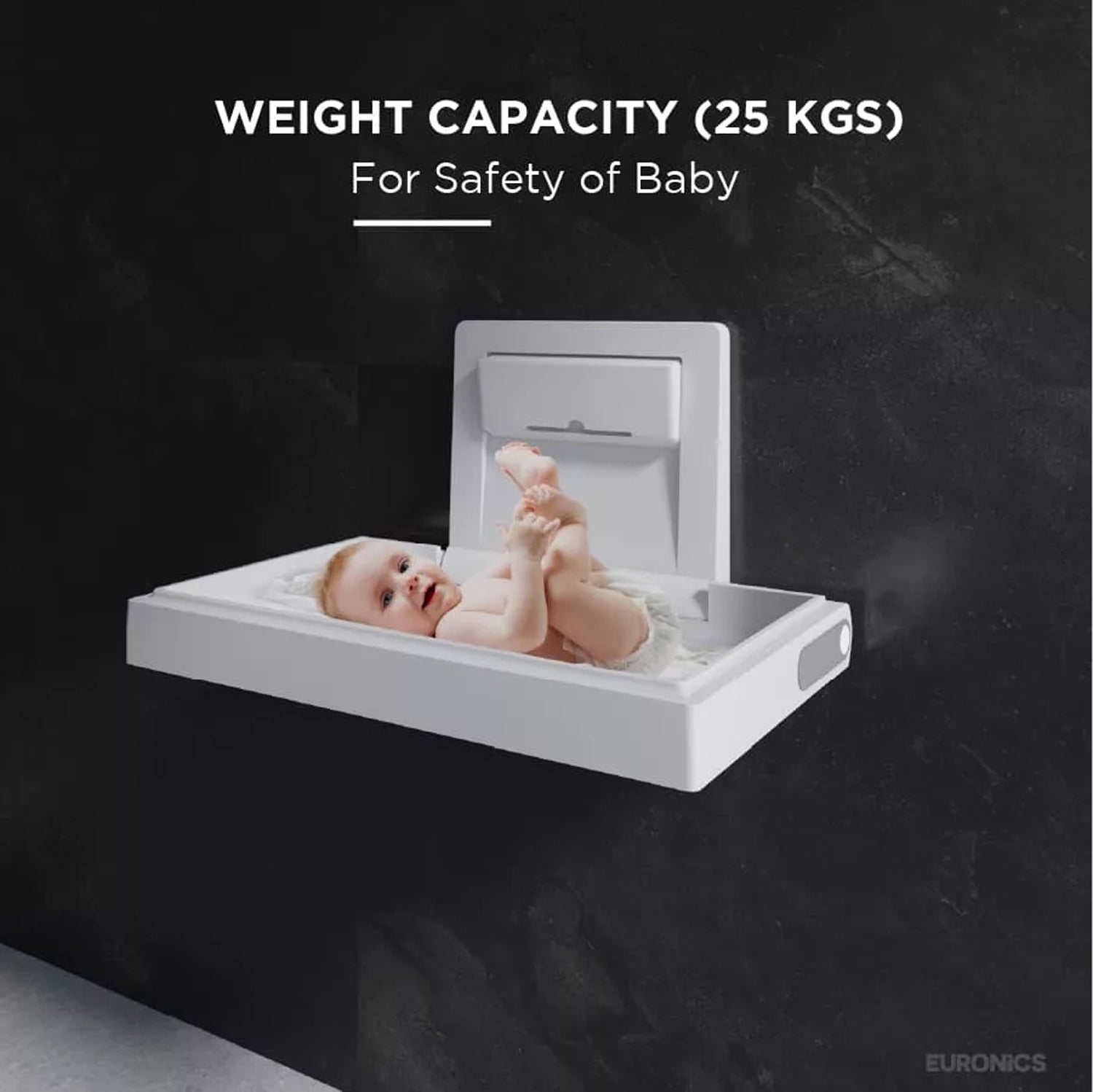 Image of EDC1 Baby Diaper Changing Station Wall-Mounted HDPE Baby Diaper Changing Station for Commercial Washrooms
