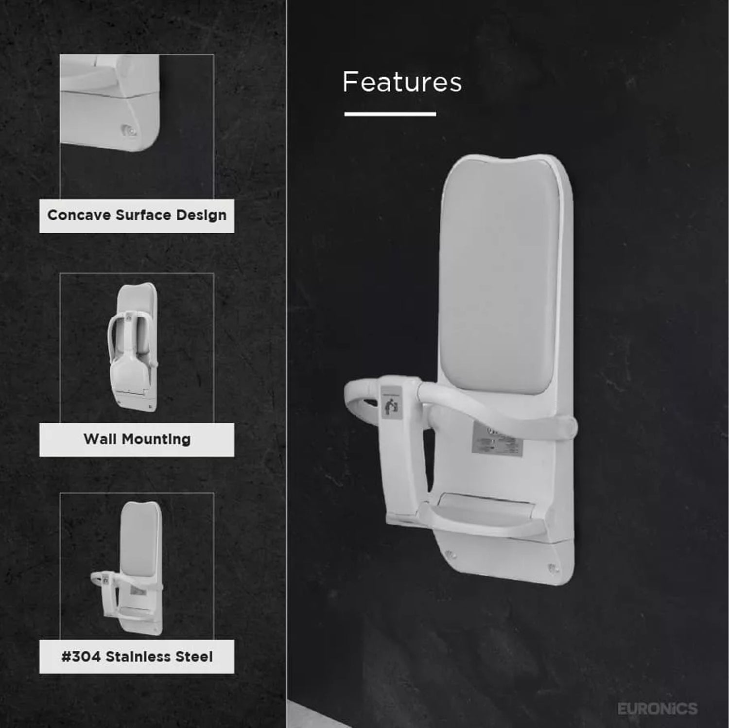 Image of EDC5W Baby Protection Seat Wall-Mounted Baby Protection Seat for Commercial Washrooms
