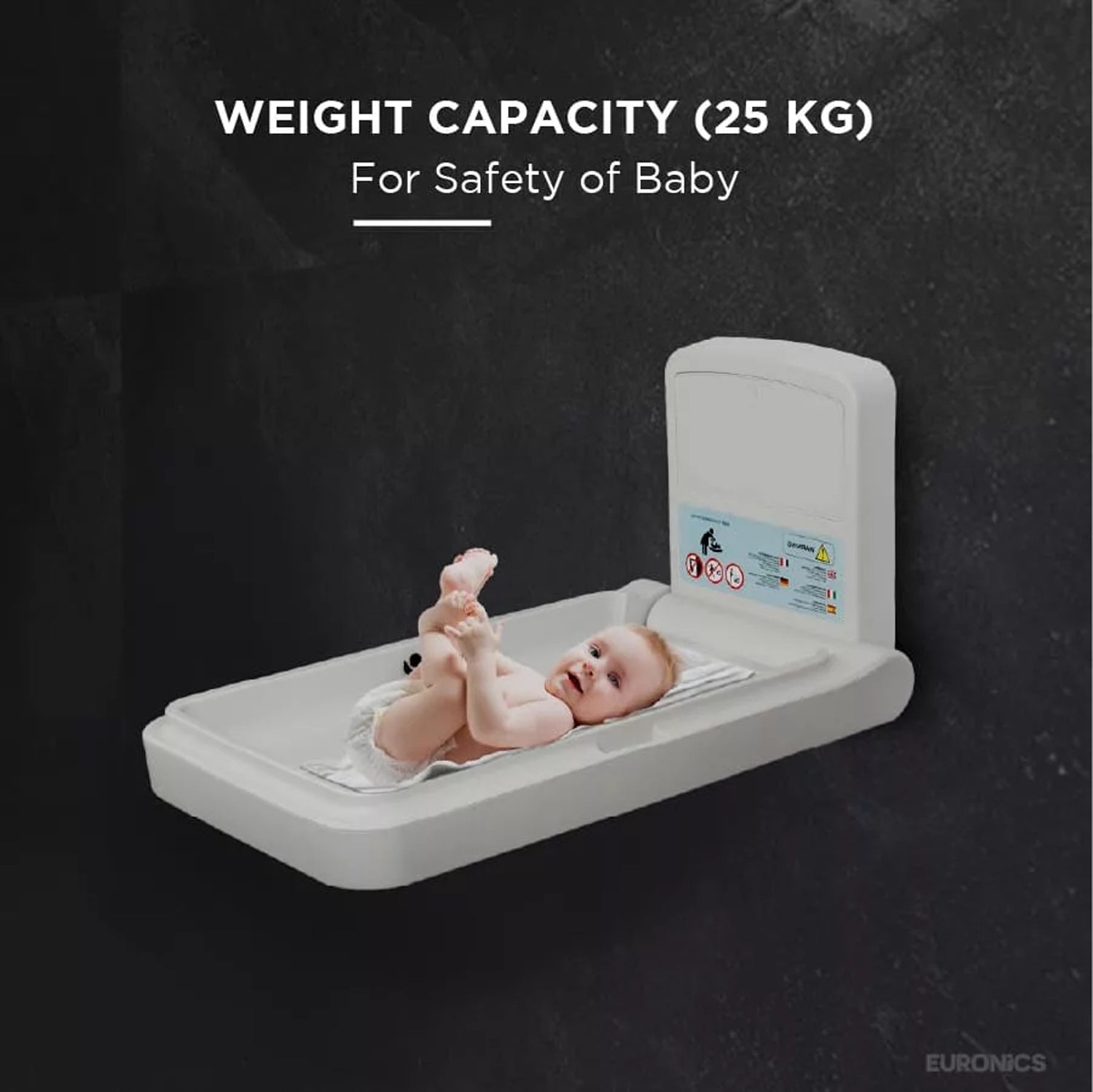 Image of EDC6V Baby Diaper Changing Station Heavy-Duty ABS Baby Diaper Changing Station for Commercial Washrooms