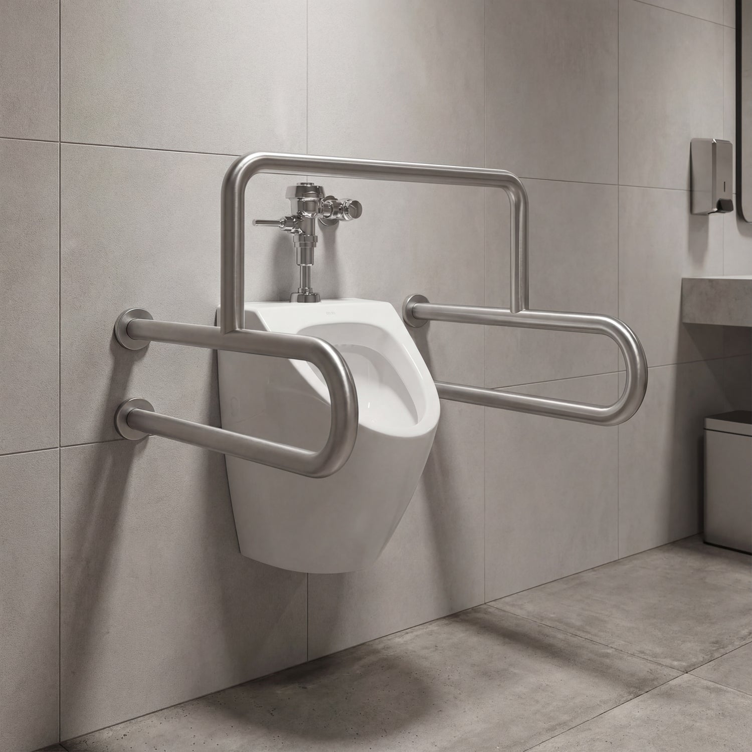 EGR5U Stainless Steel Safety Grab Bar for Urinal Areas