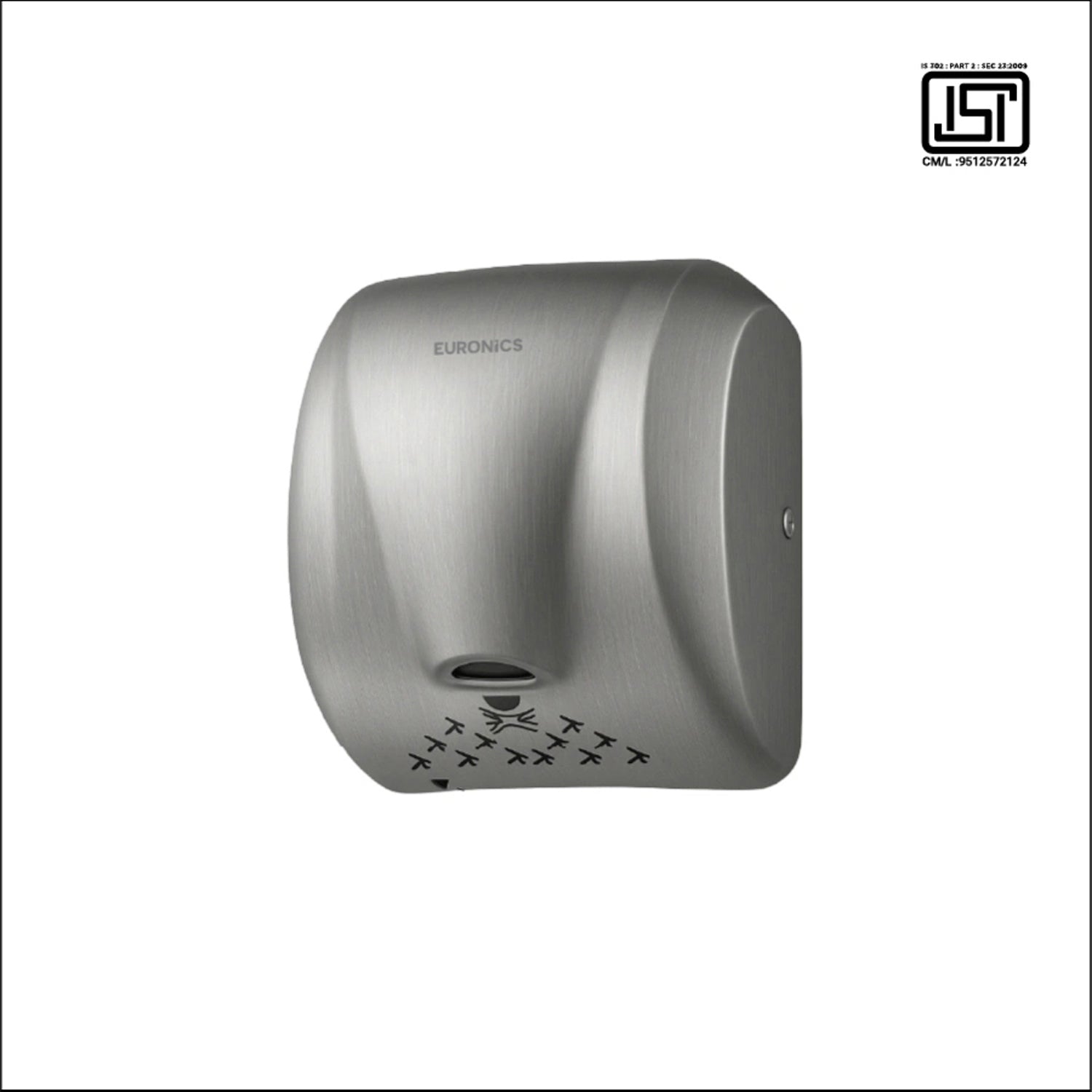 EH210N | Automatic Hand Dryer  Compact Neutral-Finish Automatic Hand Dryer for Commercial Washrooms
