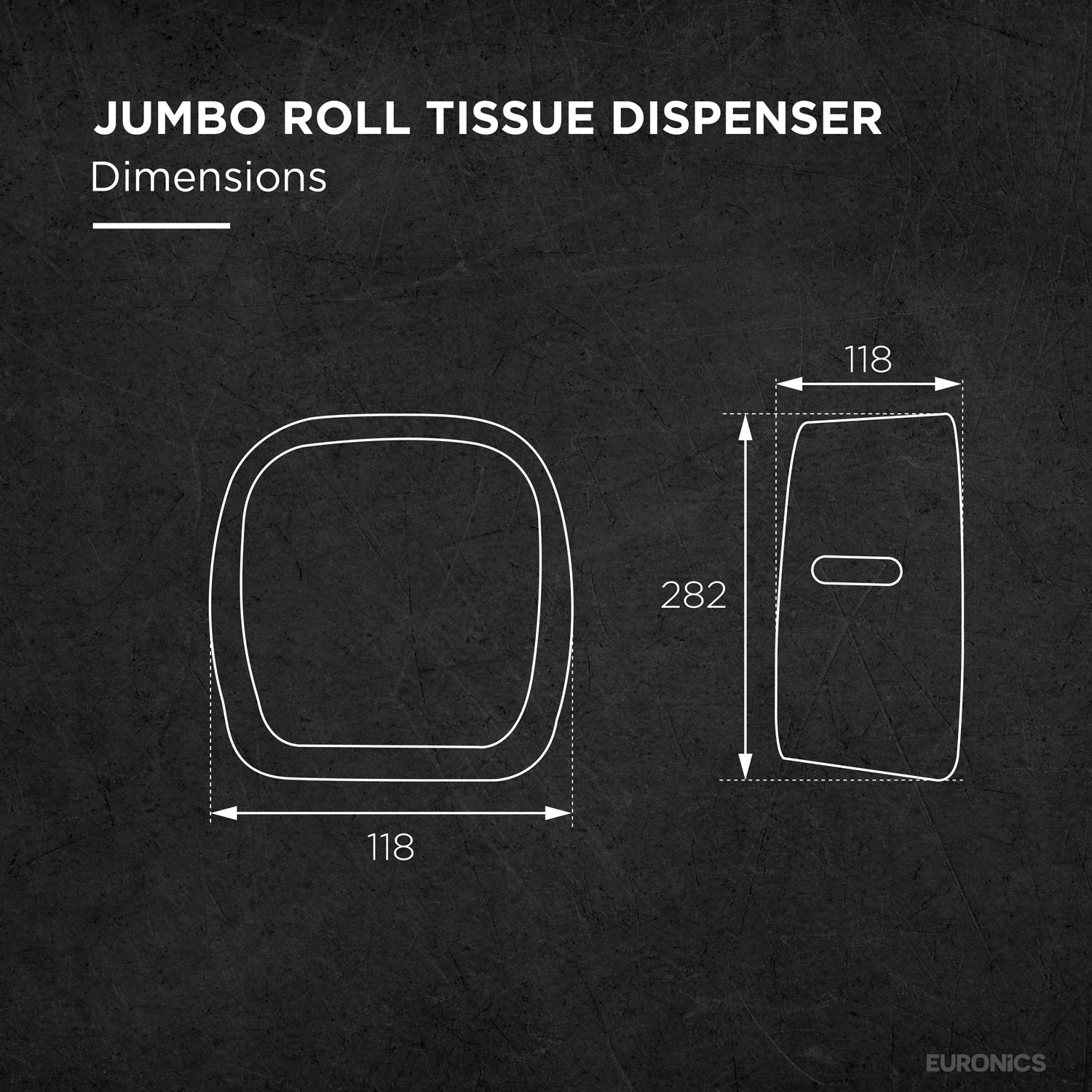 Image of EJ24 Durable ABS Jumbo Roll Tissue Dispenser for WC Areas
