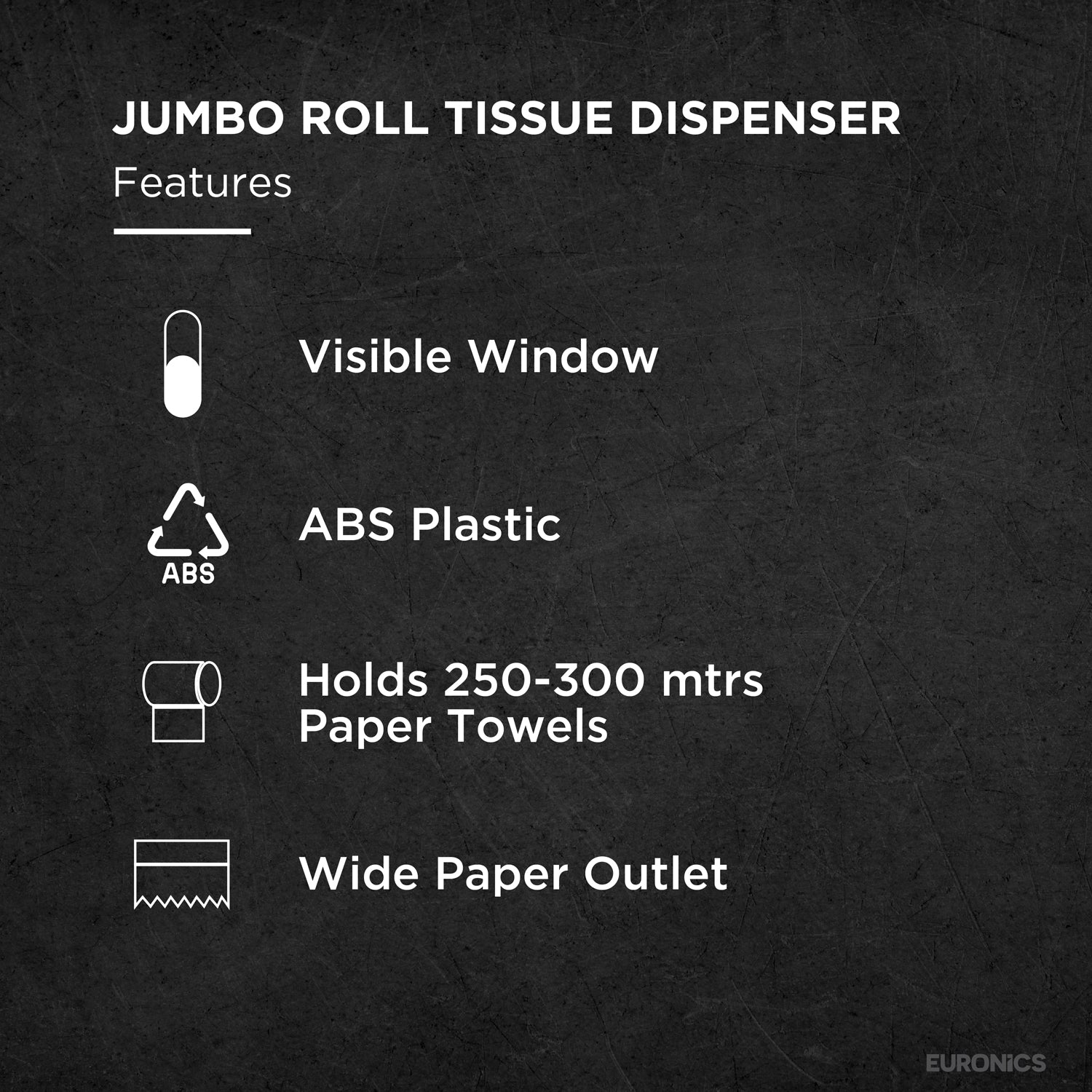 Image of EJ24 Durable ABS Jumbo Roll Tissue Dispenser for WC Areas
