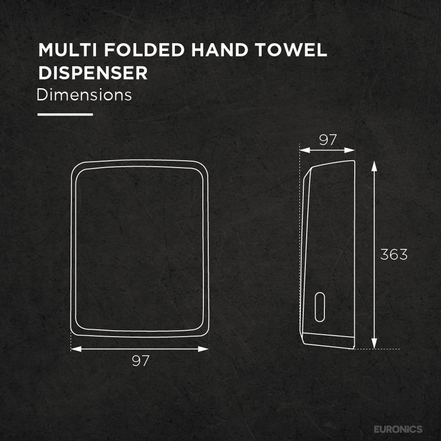 EP23N Durable ABS Paper Towel Dispenser for Washbasin Areas