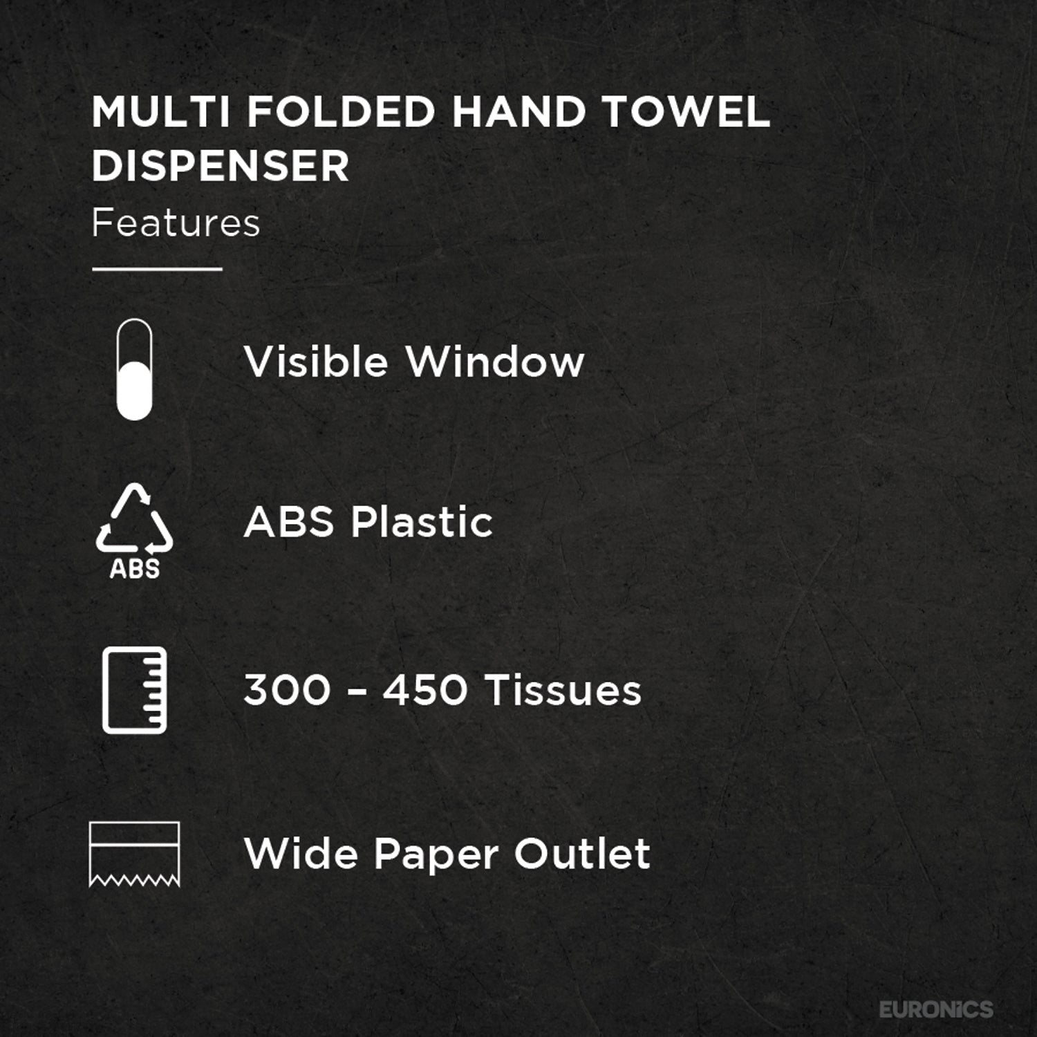 EP23N Durable ABS Paper Towel Dispenser for Washbasin Areas