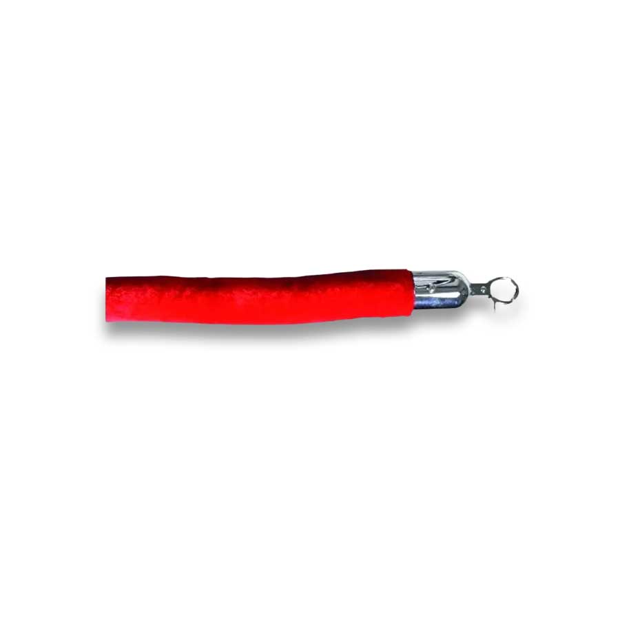 EQR1 Velvet Ropes with SS Hooks for Crowd Control Manager (Red)