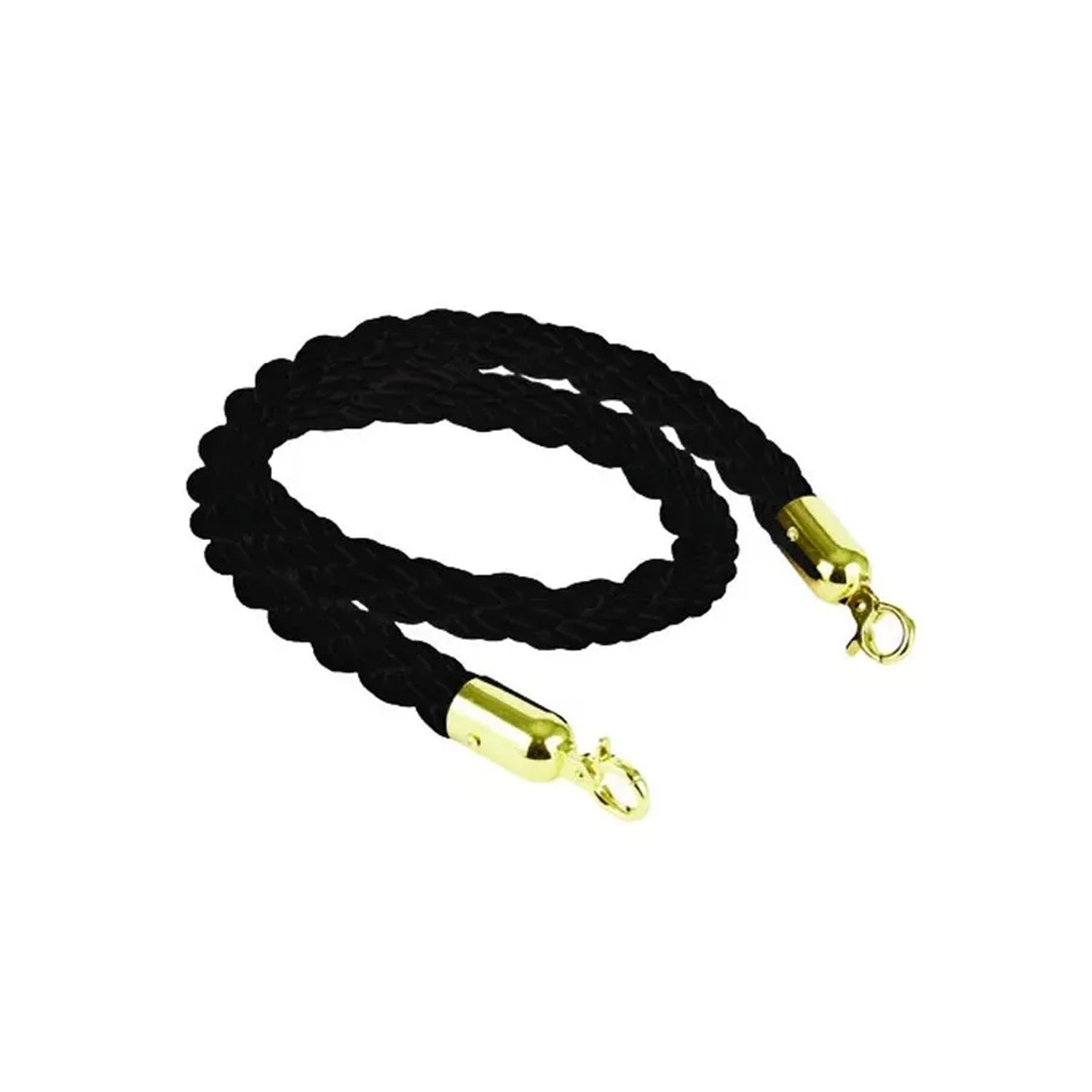Image of EQR2 Queue Manager – Twisted Rope Premium Twisted Velvet Rope with Golden Hooks for Classic Post Barriers - eur-EQR2