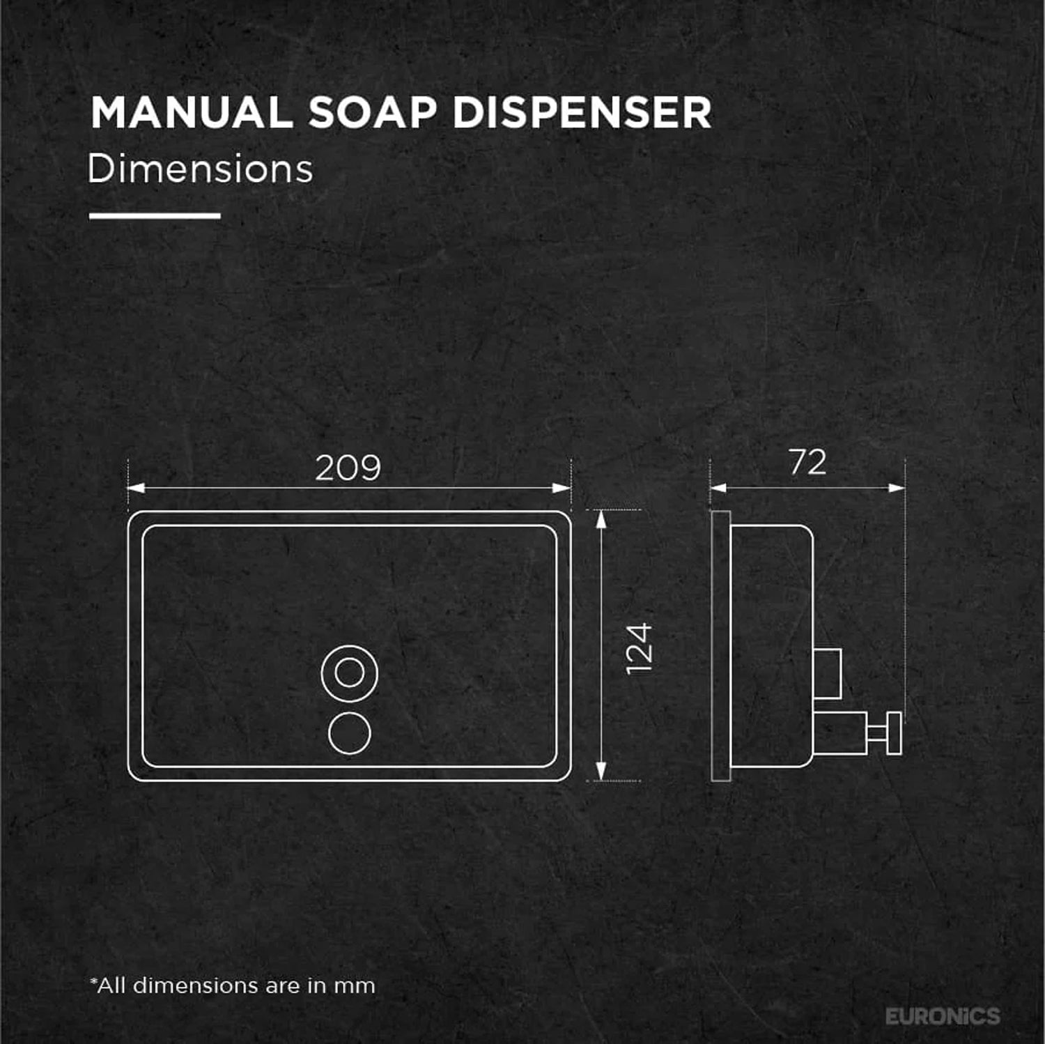 Image of ES14H — Horizontal Soap Dispenser Space-Efficient Horizontal Soap Dispenser for Commercial Washrooms