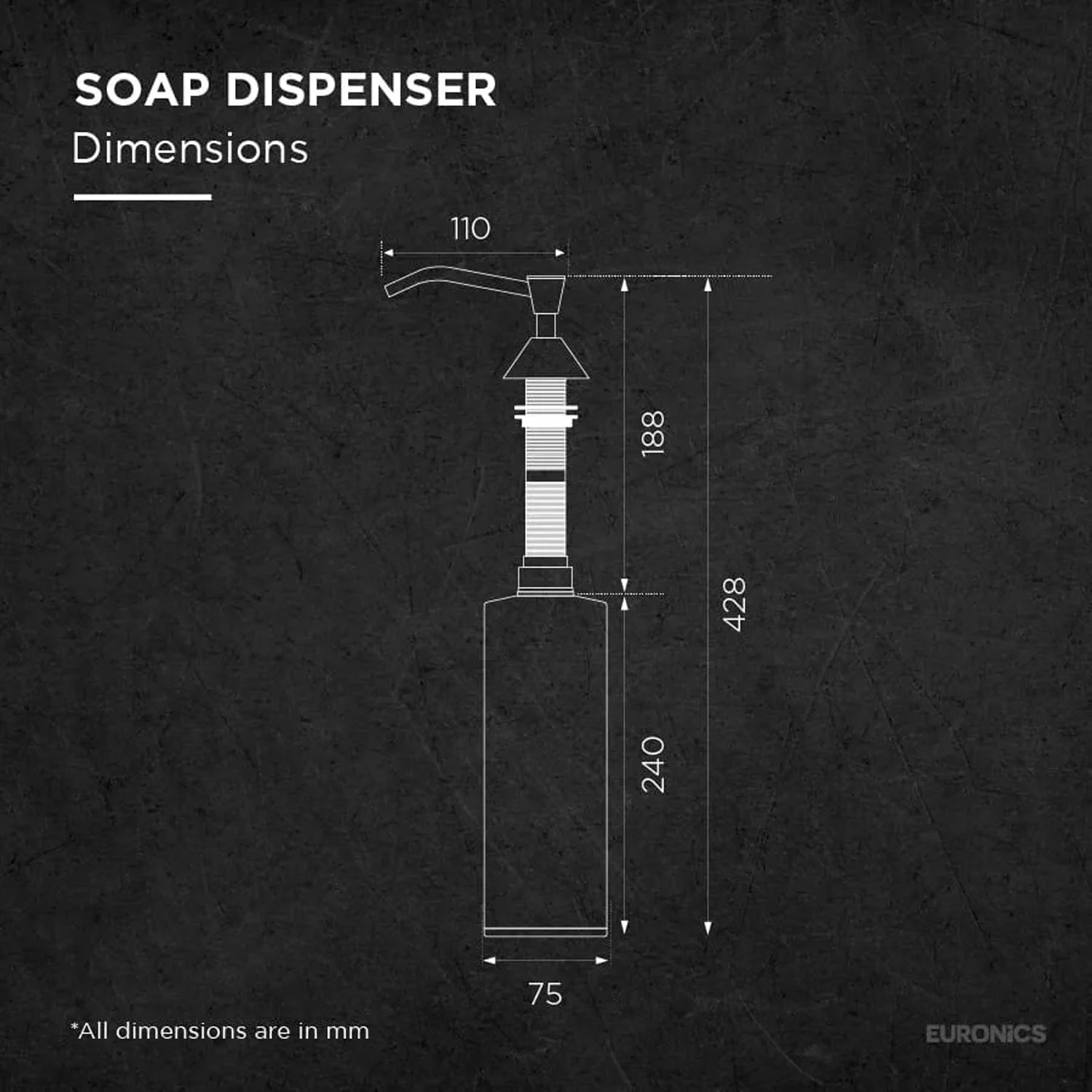 Image of ES37 — Soap Dispenser (Under Counter) Concealed High-Capacity Soap Dispensing Solution for Commercial Washrooms