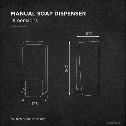 ES43 Soap Dispenser 1000ml Wall Mounted for Bathrooms & Offices