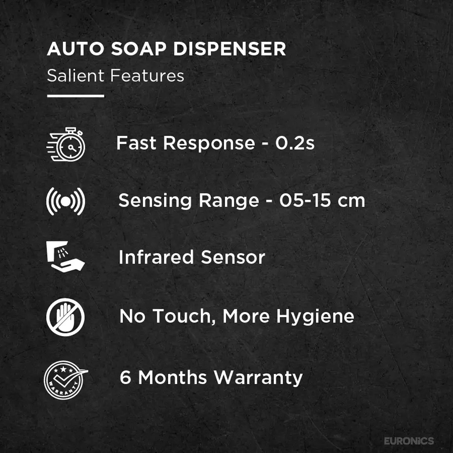 ES66 — Auto Soap Dispenser High-Capacity Touch-Free Soap Dispenser for Commercial Washrooms