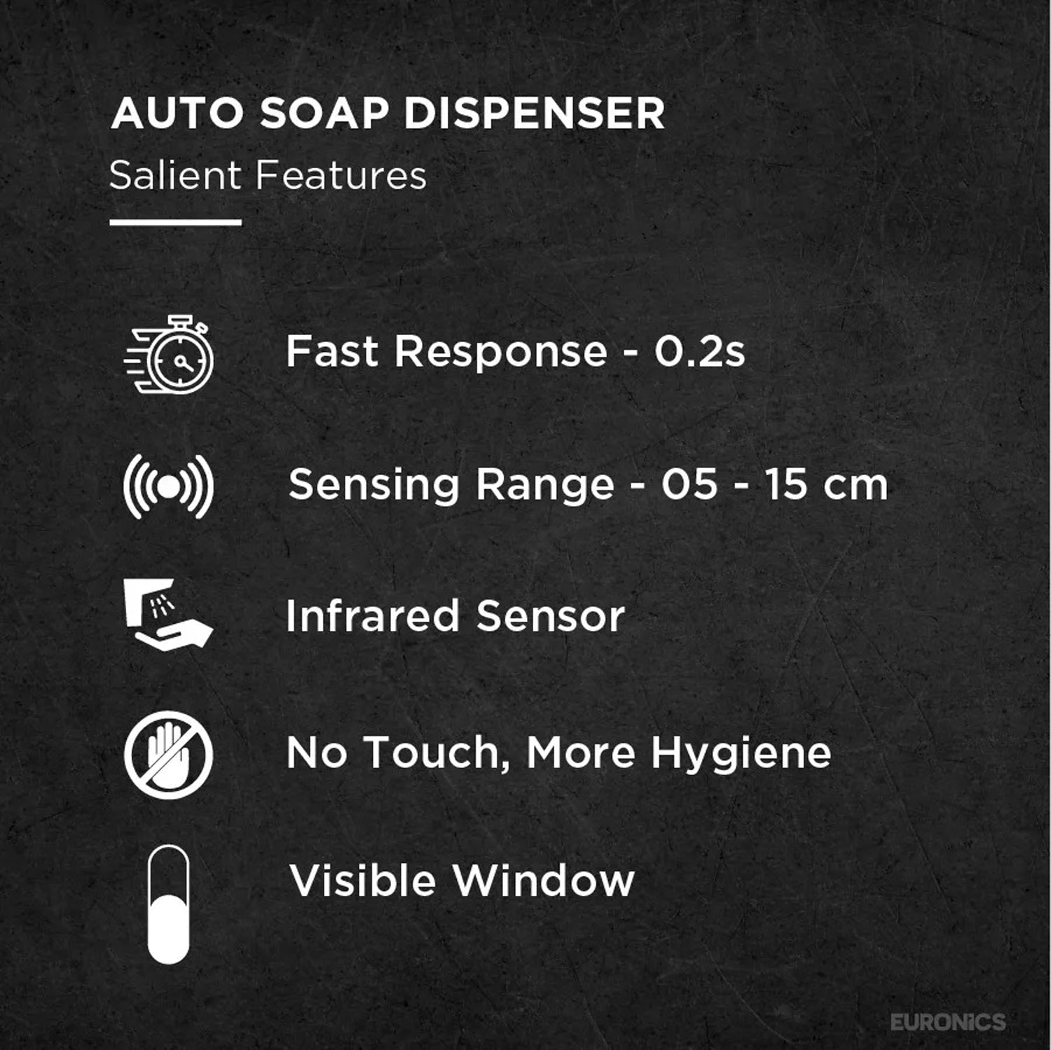 Image of ES80A — Auto Soap Dispenser Touch-Free Soap Dispenser for Commercial & Public Washrooms