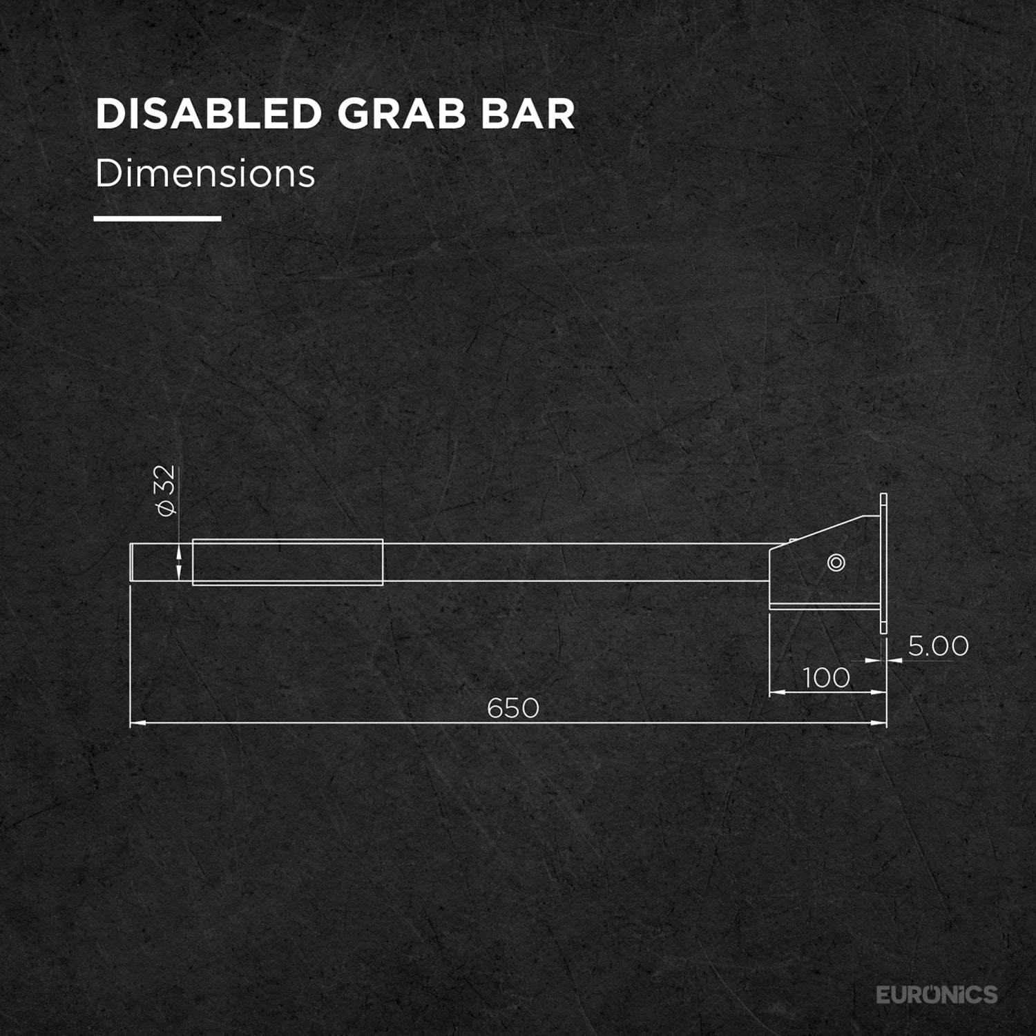 ESGR30S Foldable Wall-Mounted Grab Bar – Stainless Steel 304