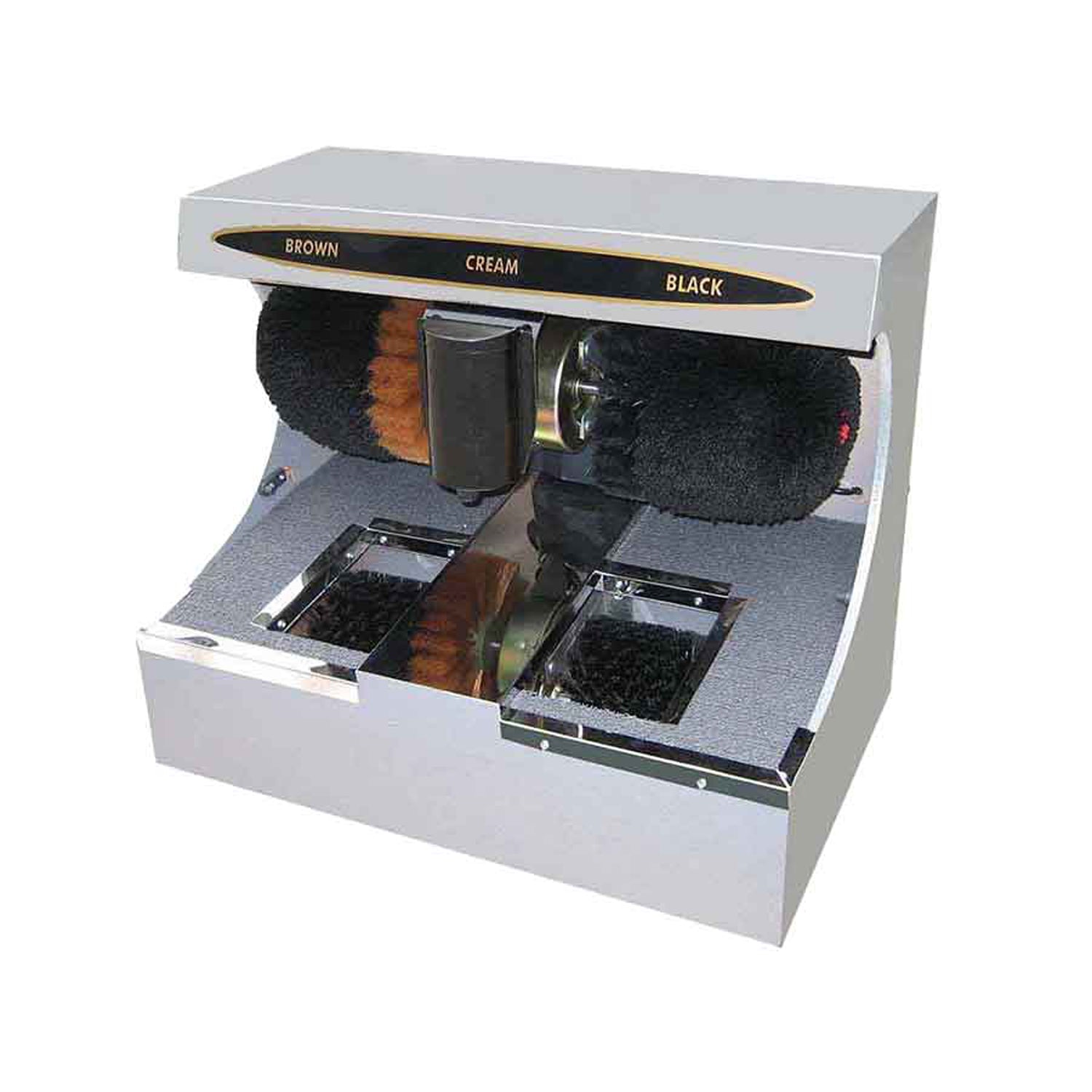 Image of Euronics ESM4 Automatic Shoe Polisher with Sole Cleaner – Stainless Steel Touch-Free Shoe Shining Machine for Commercial Spaces, Offices & Hotels