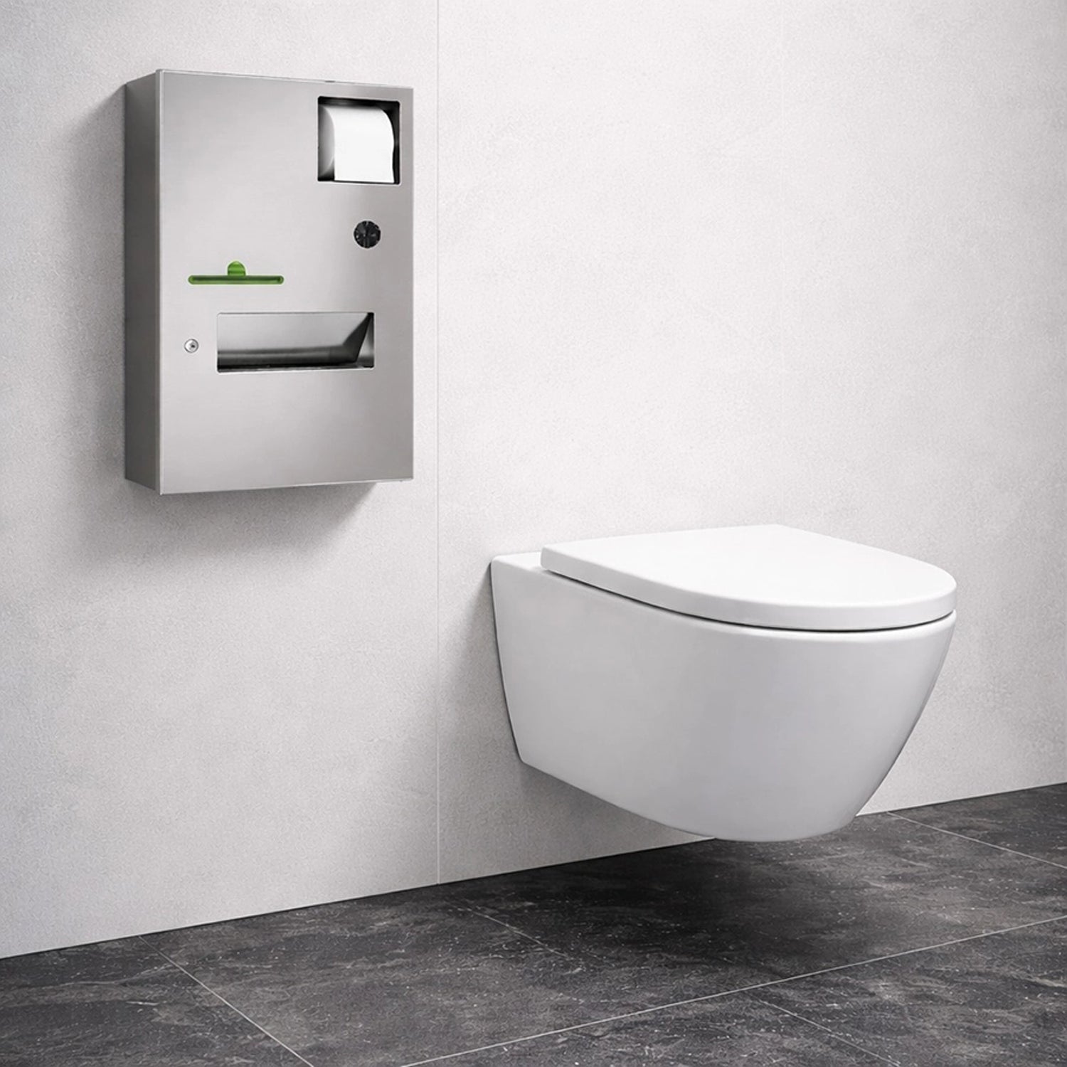 Image of ESN04B Sanitary Napkin Hygiene Panel (4-in-1) Integrated Menstrual Hygiene & Waste Management Solution for Commercial Washrooms