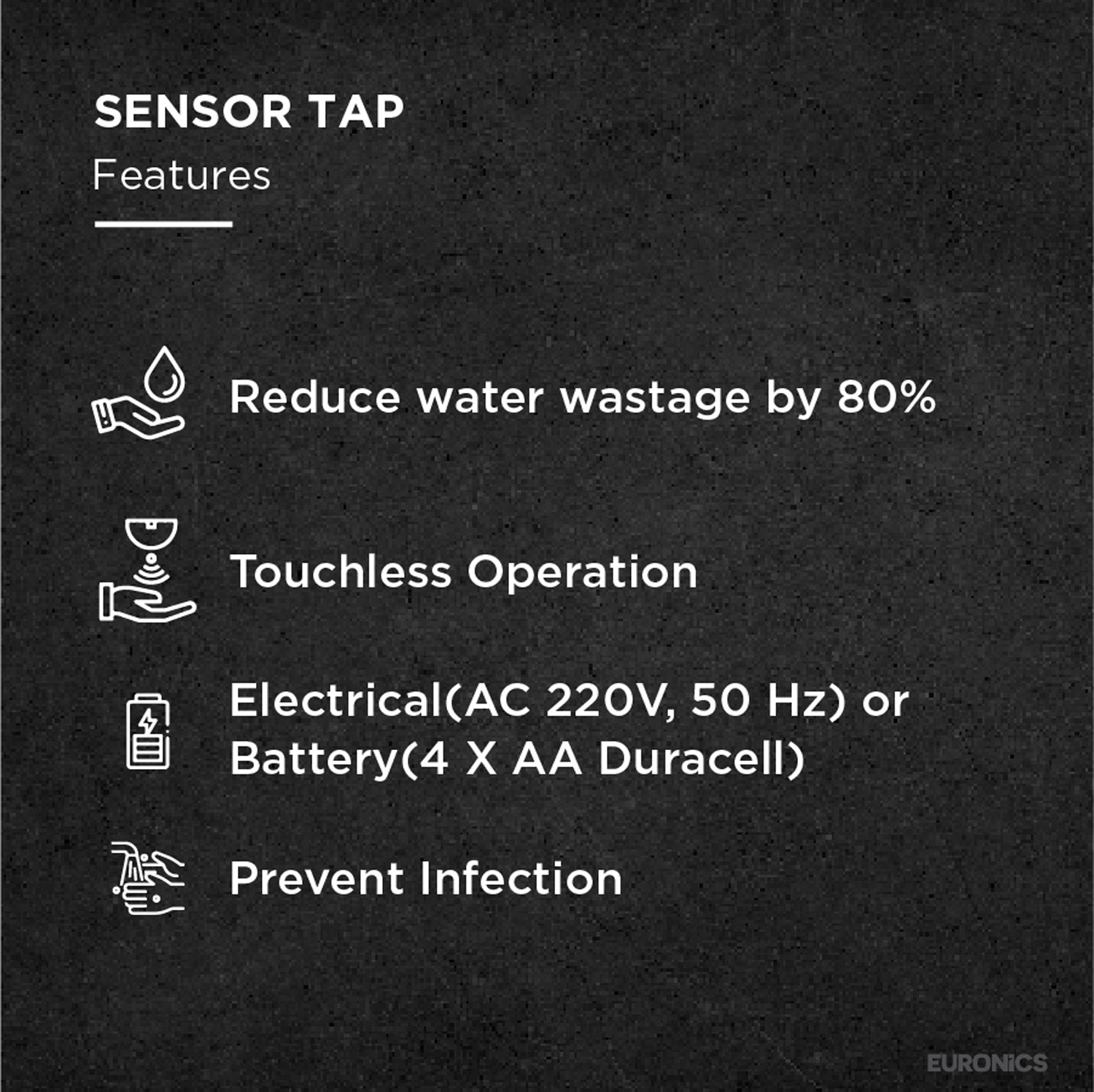 Image of ET02HC Automatic Sensor Faucet for Mixed Water Control (Basin Mount)