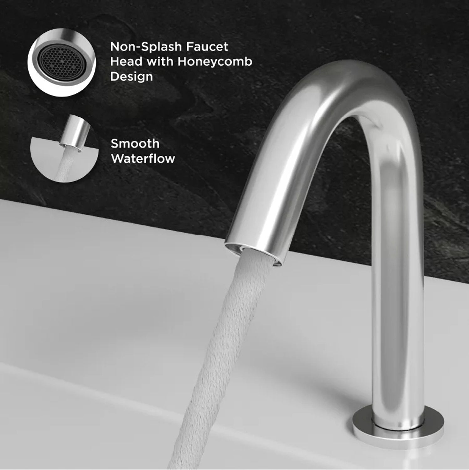 Image of ET08VSBE Curve-Neck Automatic Sensor Faucet with Dual Power