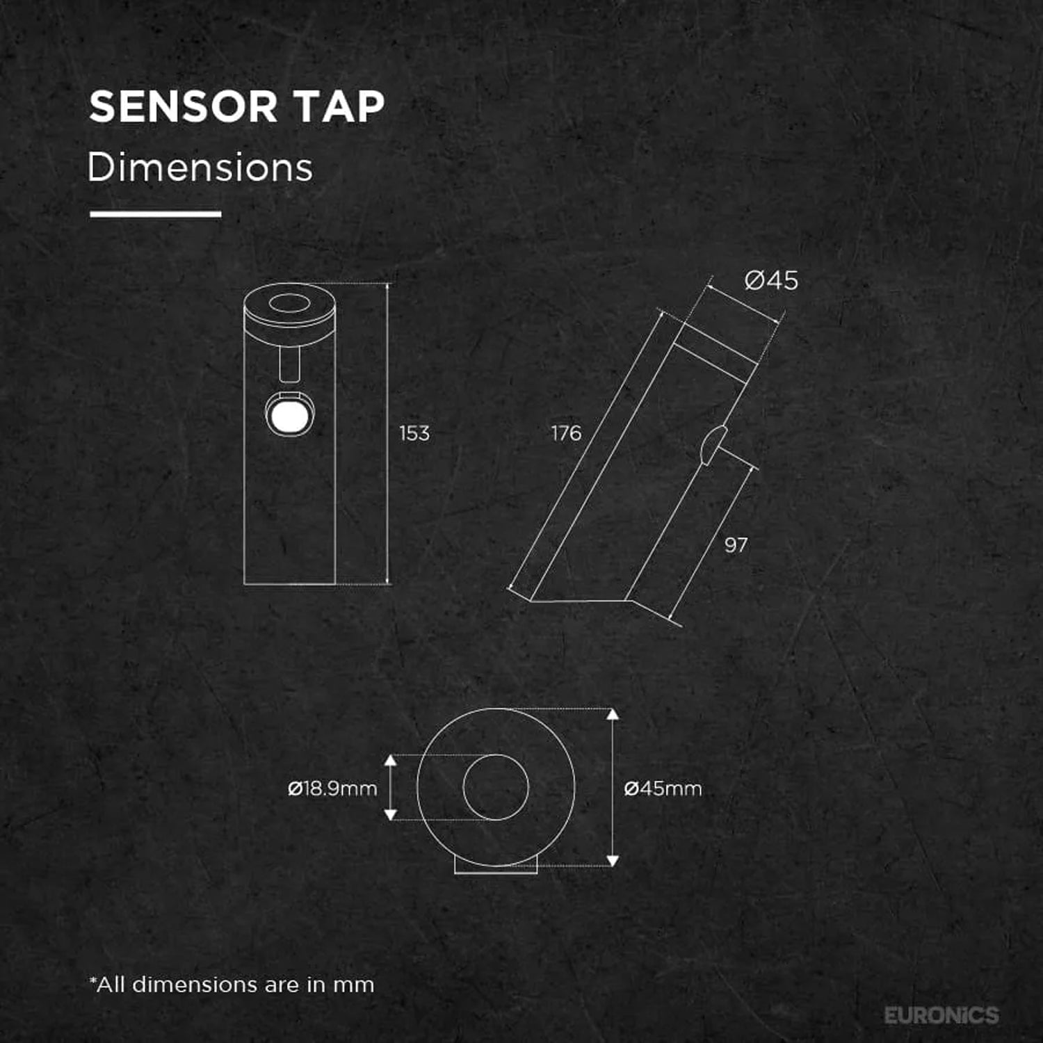 Image of ET15E Automatic Sensor Faucet with Chrome Finish