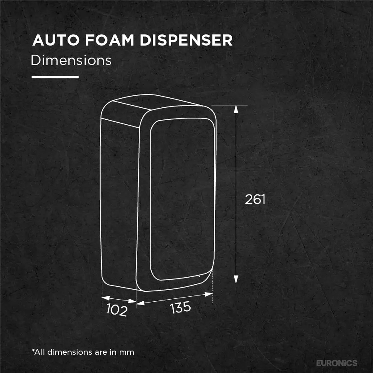 FES66 — Auto Foam Soap Dispenser (Wall Mount) Touch-Free Foam Soap Dispenser for Commercial Washrooms