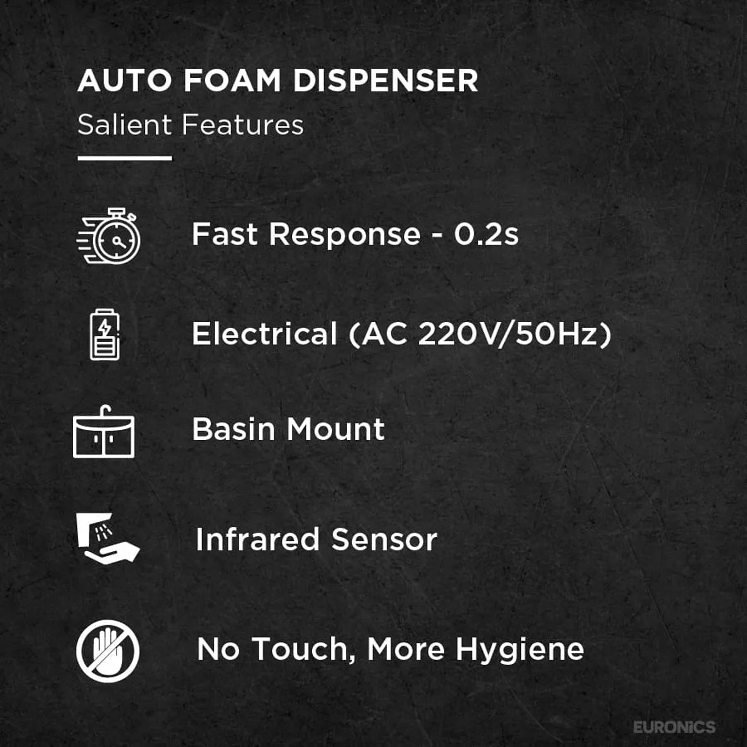Image of FKSD15 — Auto Foam Soap Dispenser Touch-Free Basin Mounted Foam Dispenser for Commercial & Public Wash Areas