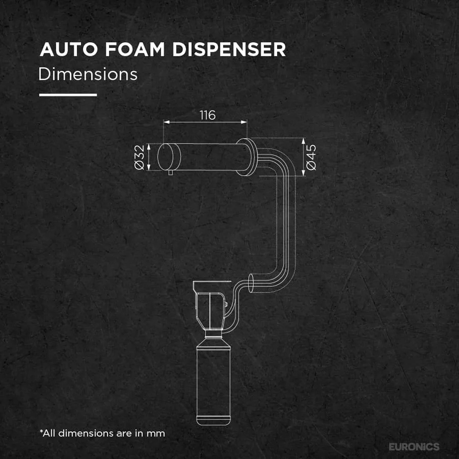 FKSD4W — Auto Foam Soap Dispenser Touch-Free Wall Mounted Foam Dispenser for Commercial & Public Wash Areas
