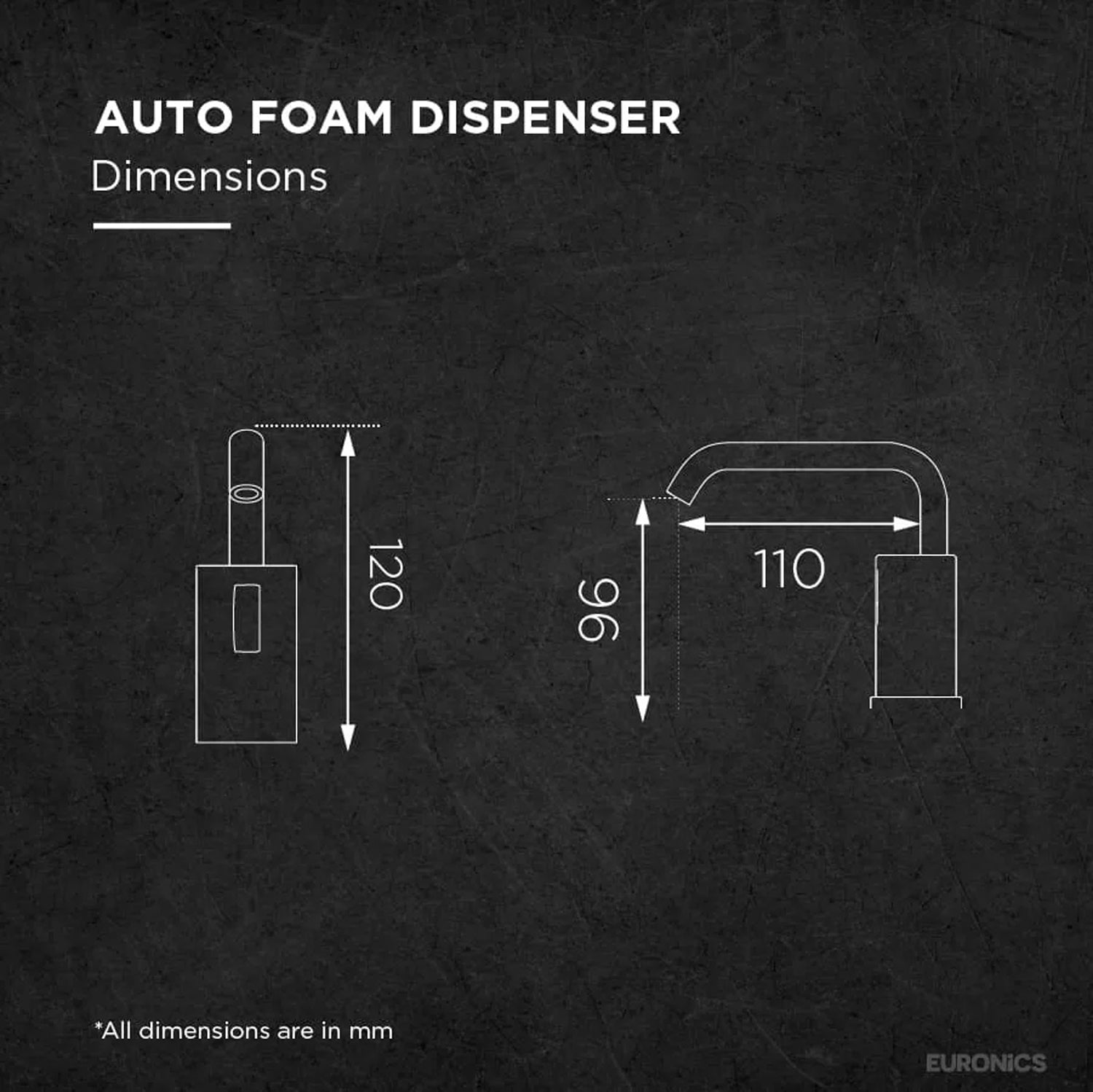 FKSD5T — Auto Foam Soap Dispenser/ Touch-Free Foam Soap Dispenser for Commercial & Public Wash Areas