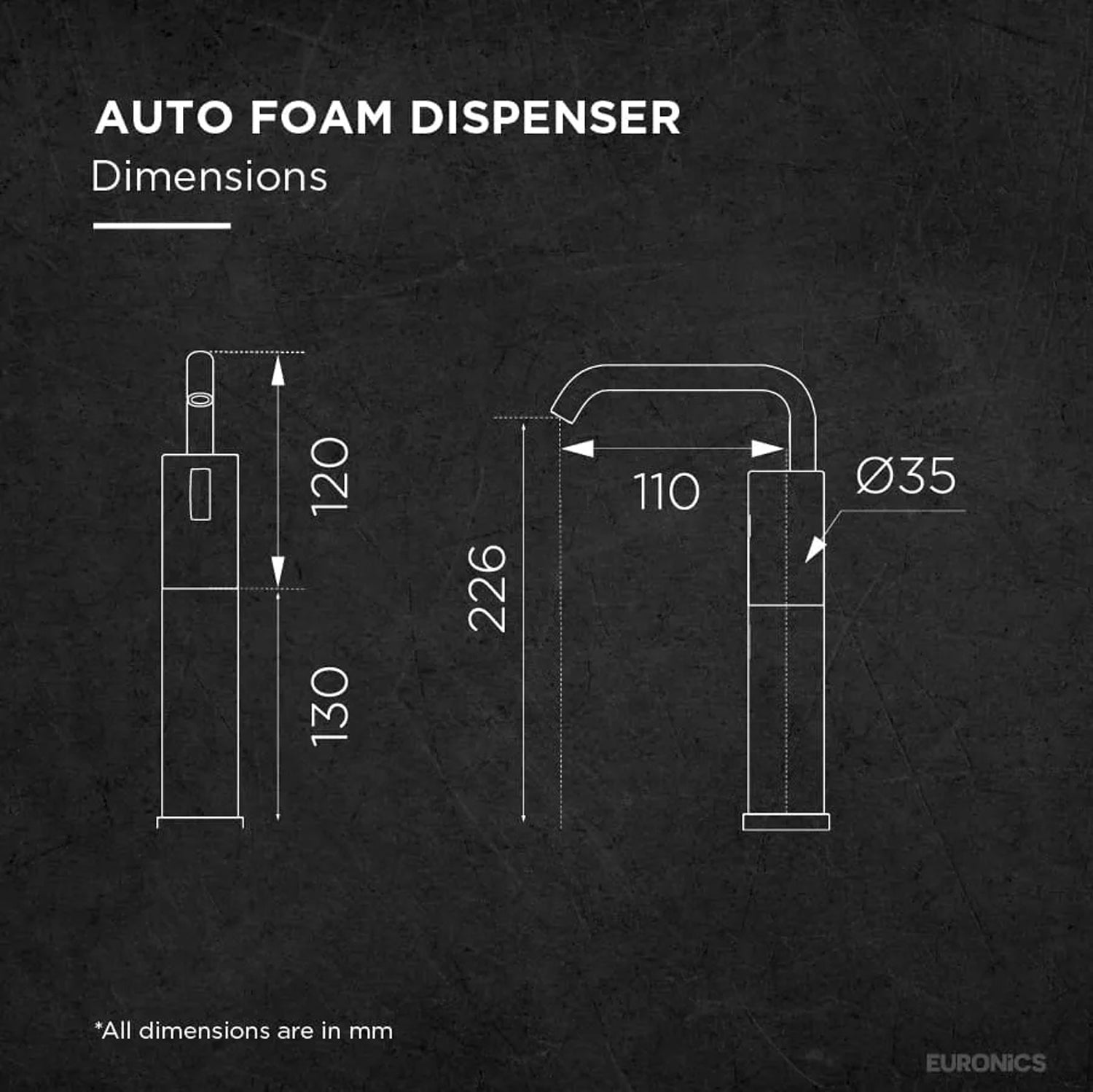 Image of FKSD9L — Auto Foam Soap Dispenser High-Capacity Touch-Free Foam Soap Dispenser for Commercial Wash Areas