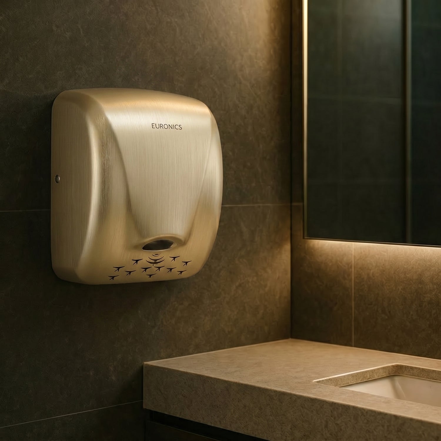 Image of EH210N | Automatic Hand Dryer  Compact Neutral-Finish Automatic Hand Dryer for Commercial Washrooms