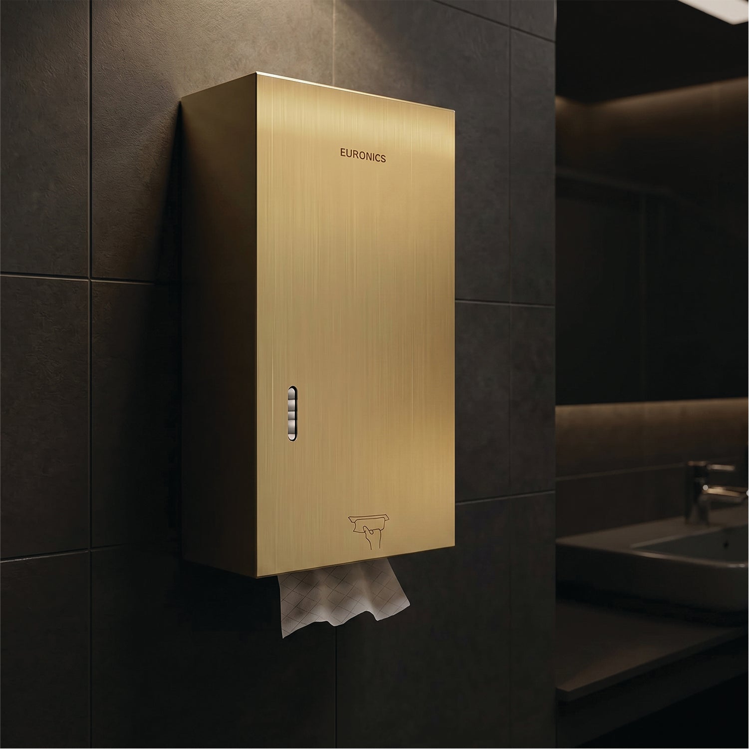 EHBT01 Stainless Steel Folded Tissue Dispenser for WC & Washroom Areas