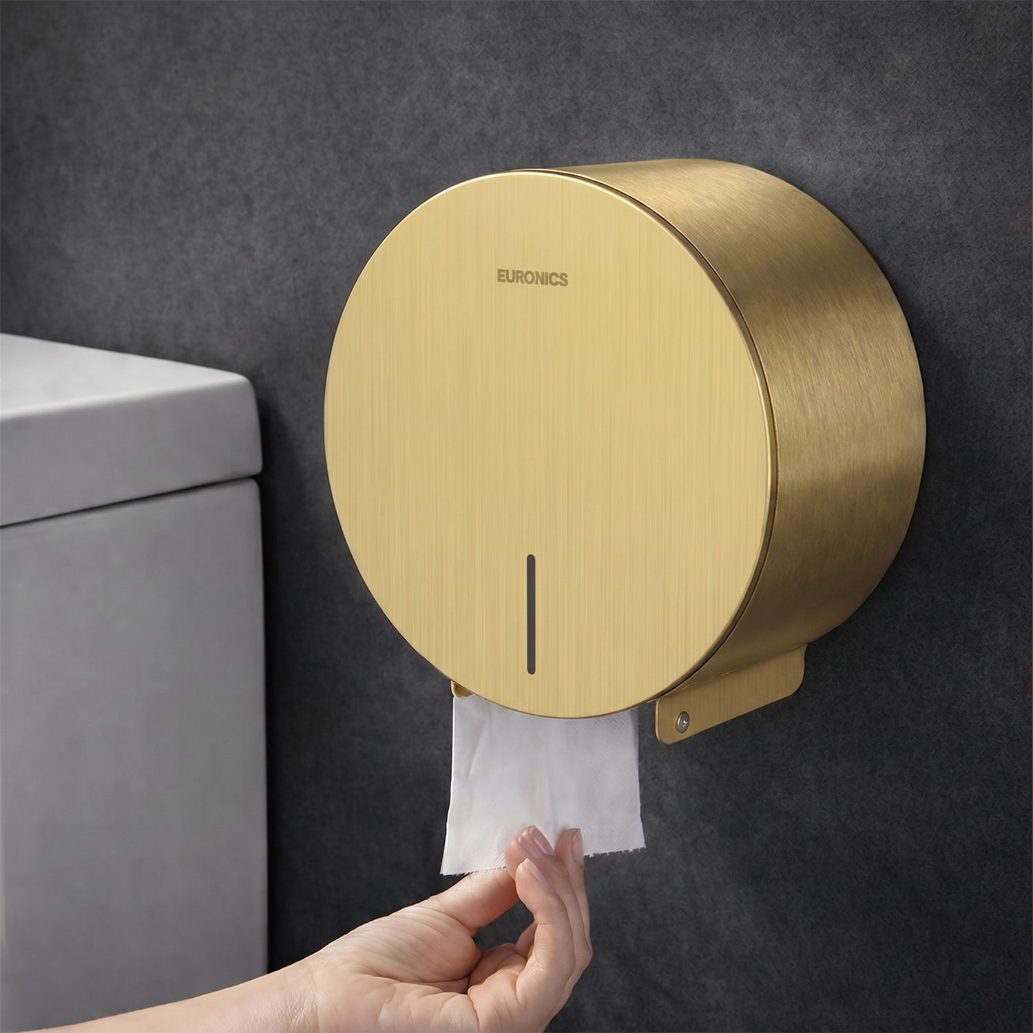 EJ21 Compact Stainless Steel Mini Toilet Roll Dispenser for WC Areas