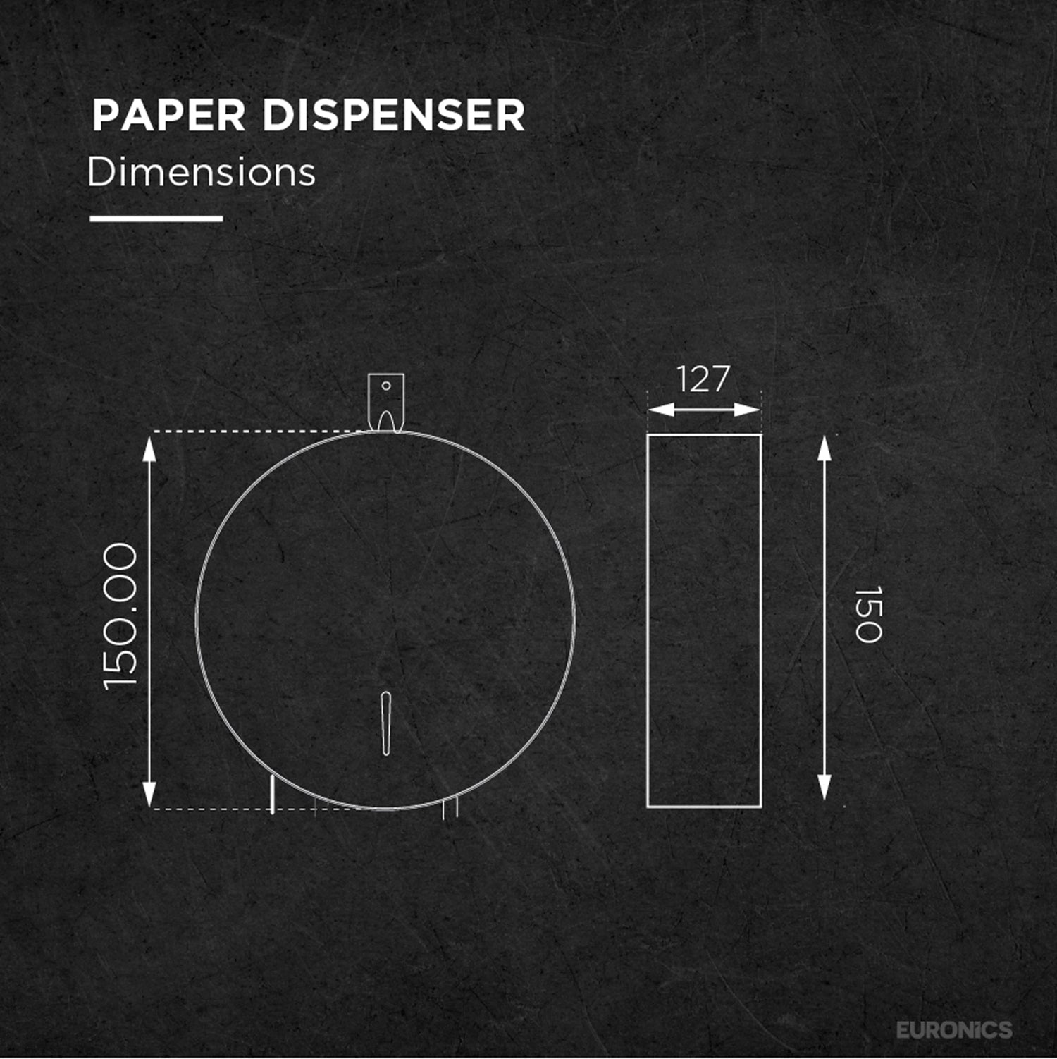 EJ21 Compact Stainless Steel Mini Toilet Roll Dispenser for WC Areas