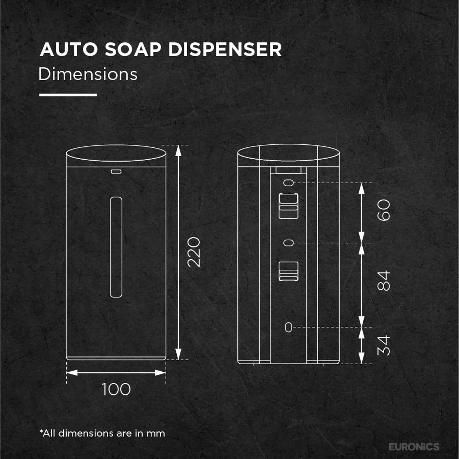 ES80A — Auto Soap Dispenser Touch-Free Soap Dispenser for Commercial & Public Washrooms