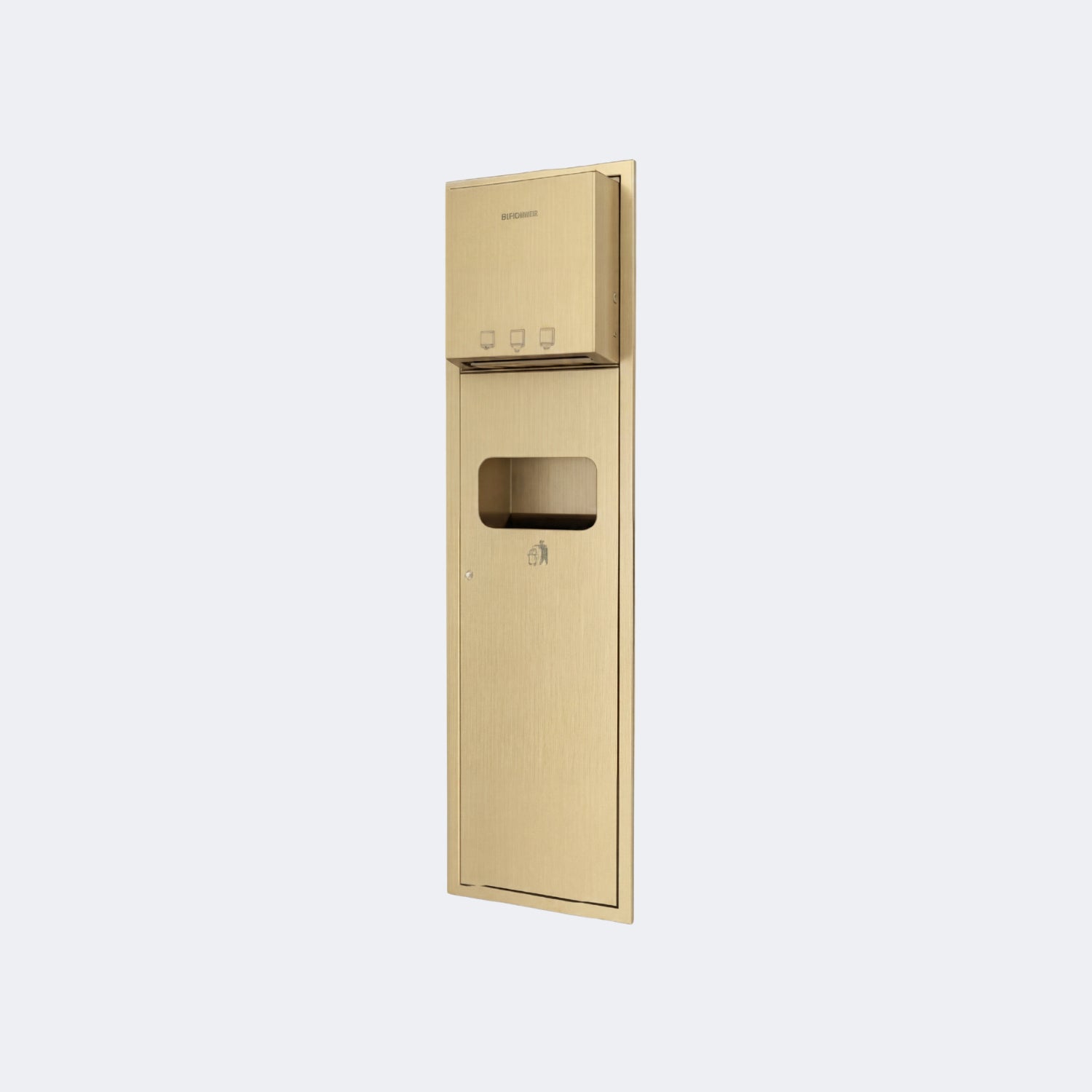 KPD14A — Recessed Automatic Paper Dispenser + Waste Bin