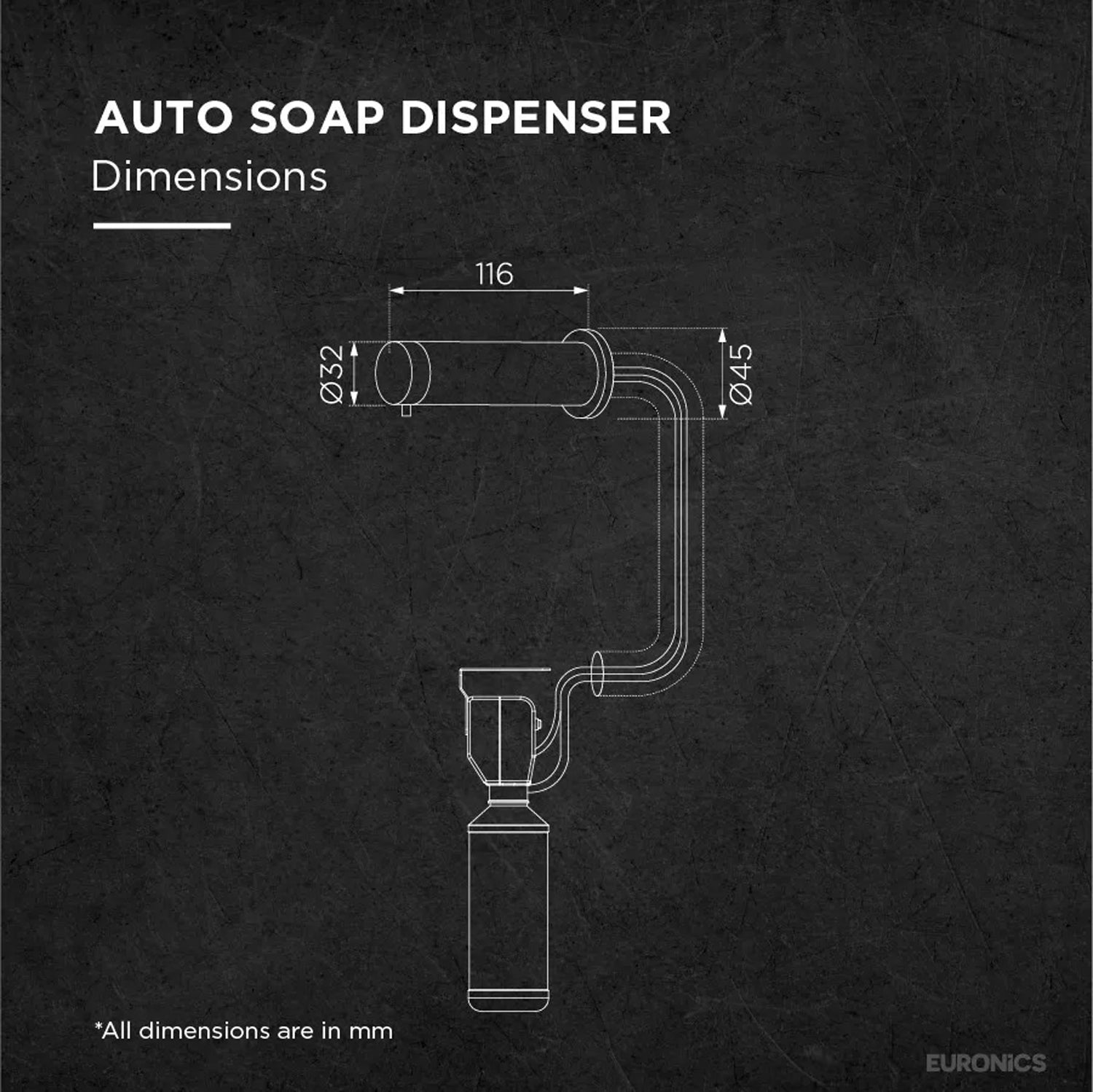 Image of KSD4W — Auto Soap Dispenser Touch-Free White Auto Soap Dispenser for Commercial & Public Wash Areas