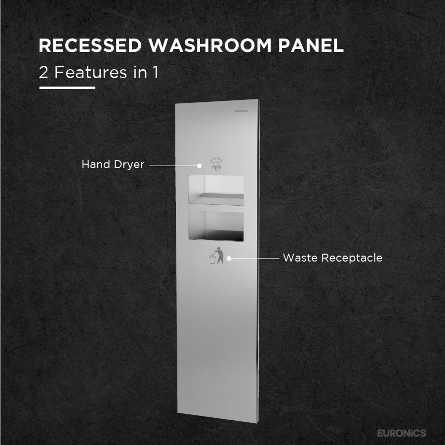 KHDW5 — Hand Dryer + Waste Receptacle