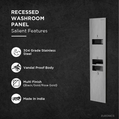 KMR2NE (Hand Dryer + Tissue Dispenser + Waste Receptacle) - Euronics Industries