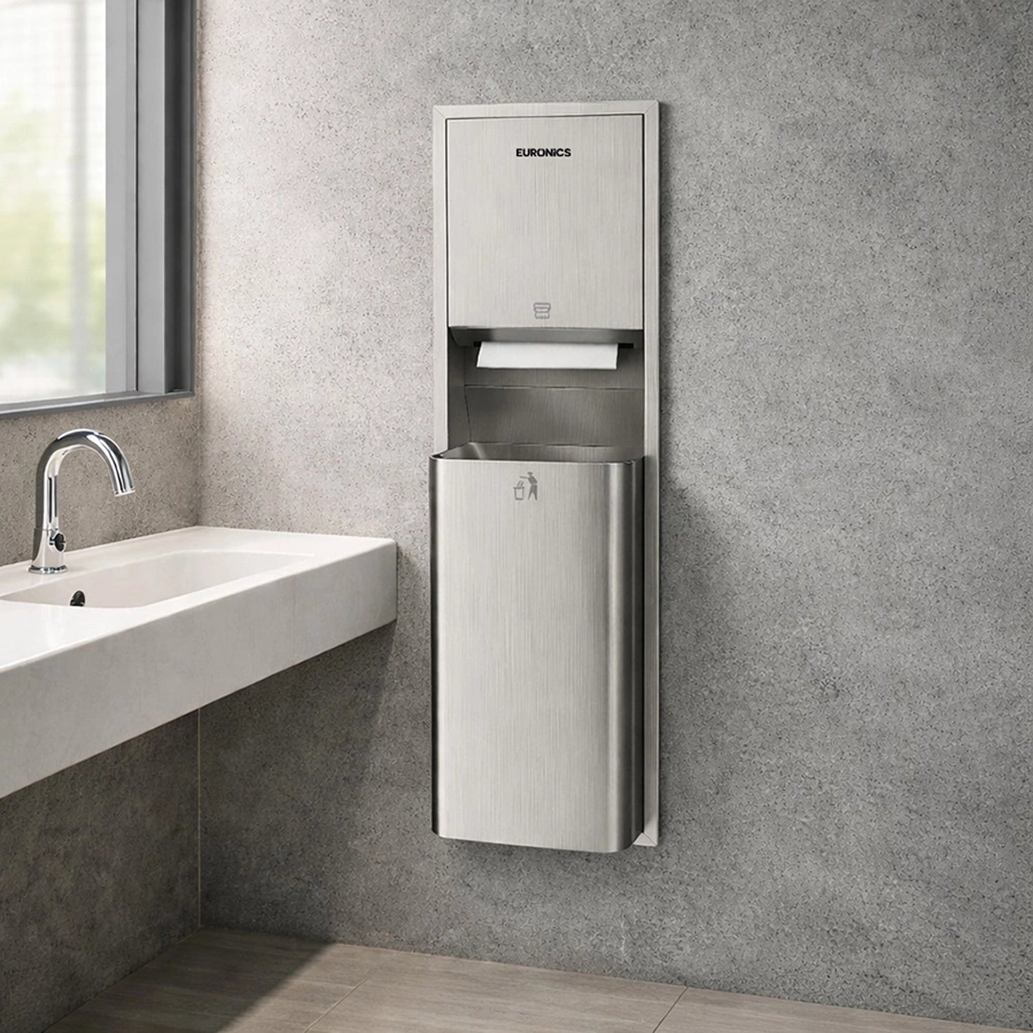 Image of KPDRN — Tissue Dispenser + Waste Receptacle