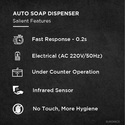 KSD8L Automatic Soap Dispenser (Counter Mount) - Euronics Industries