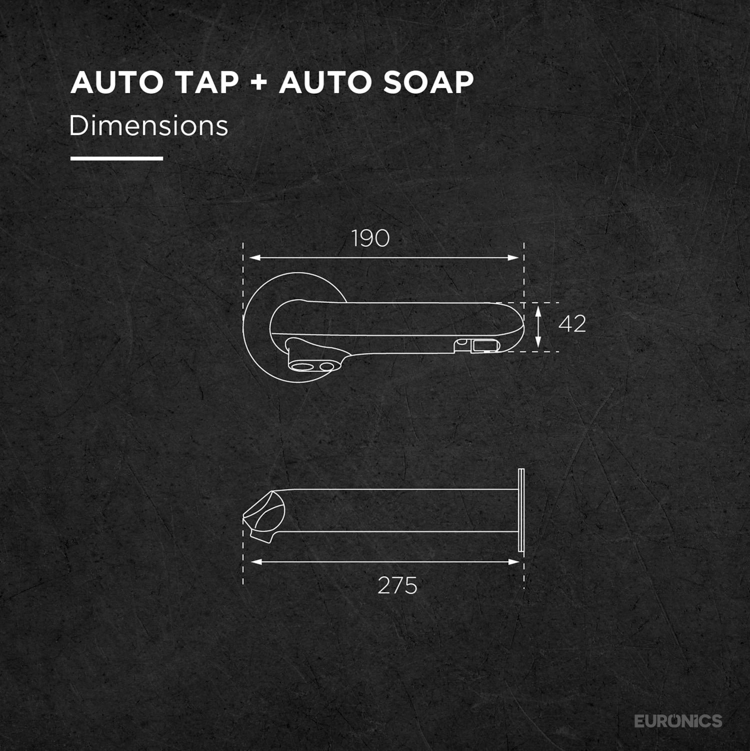 Image of KSDT11 — Auto Tap + Auto Soap Integrated Touch-Free Tap & Soap System for Commercial Washrooms - eur-KSDT11